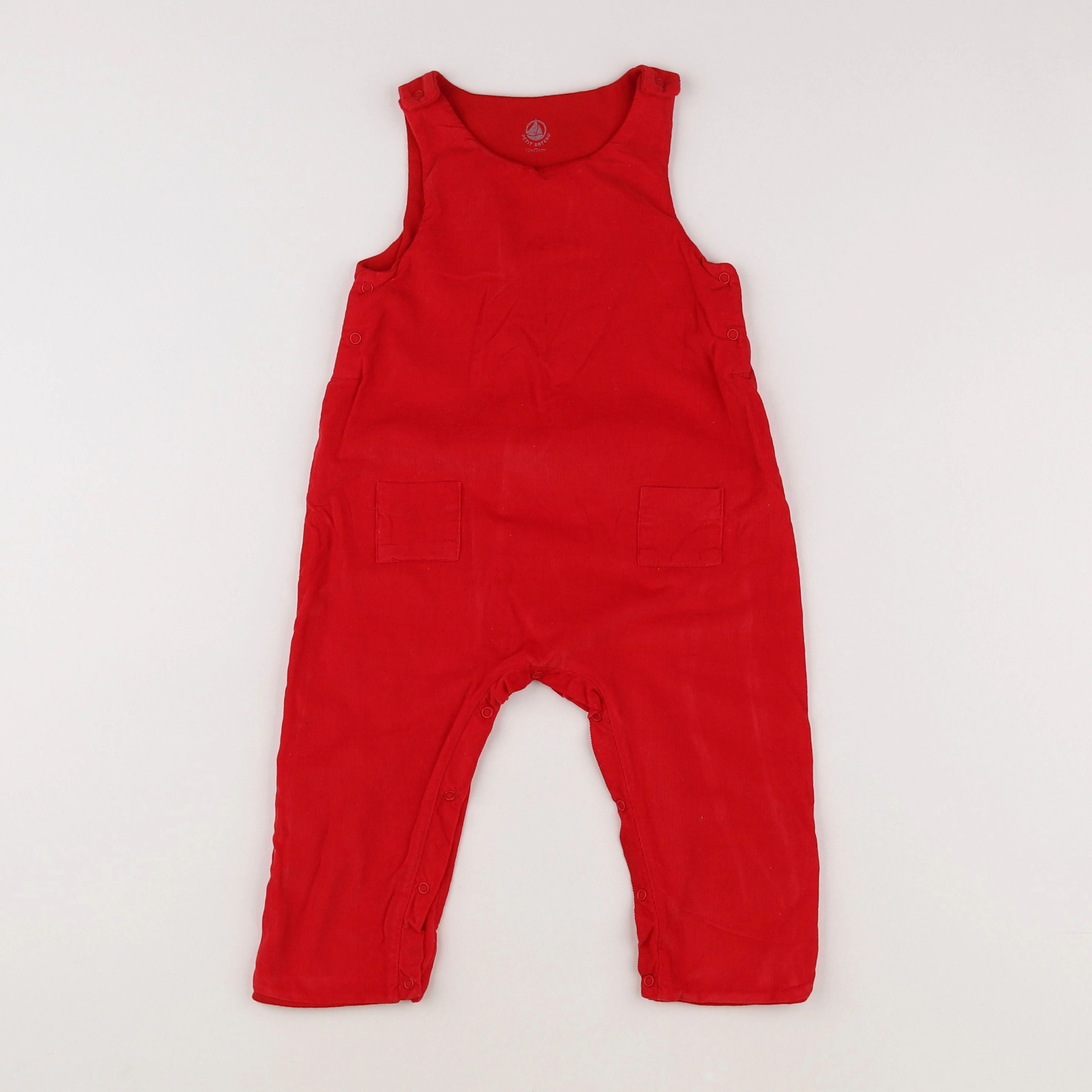 Petit Bateau - salopette rouge - 12 mois