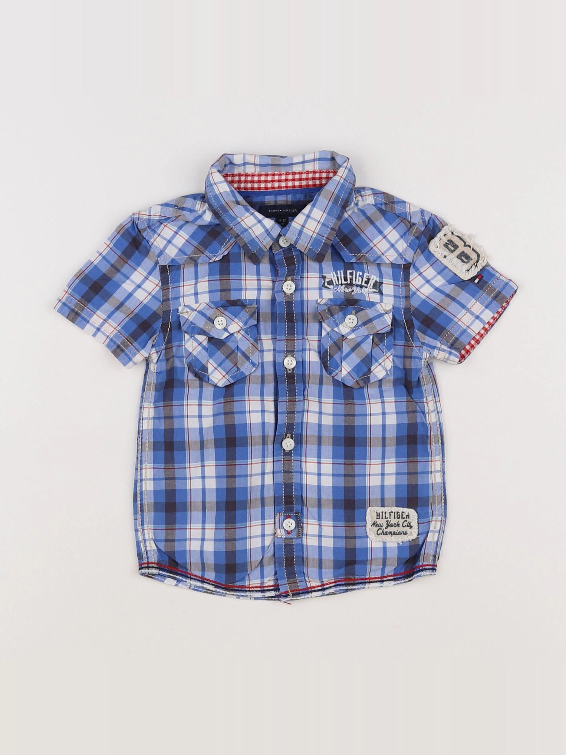 Tommy Hilfiger - chemise imprimé au dos bleu - 9/12 mois