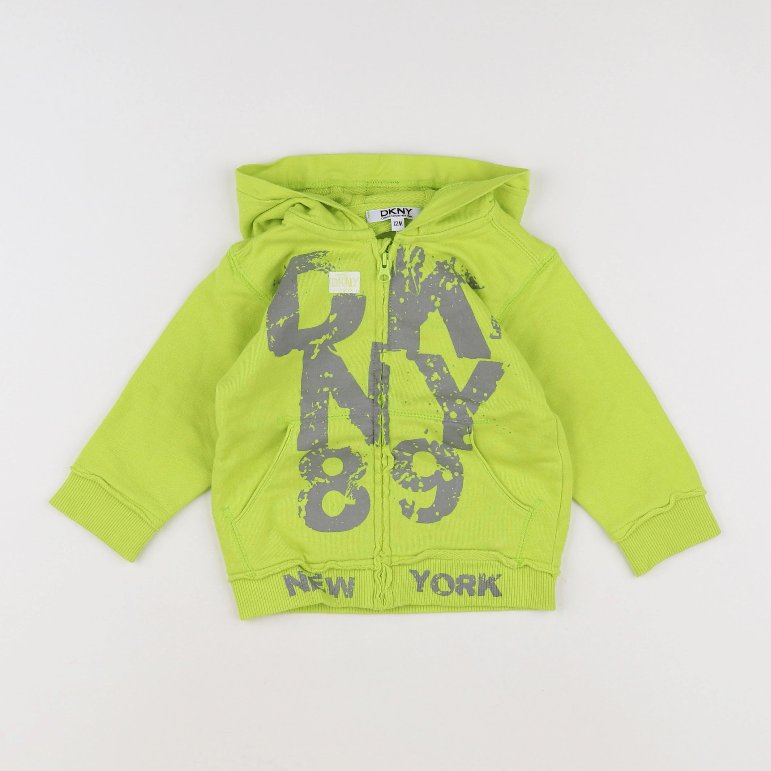 Dkny - sweat vert fluo - 12 mois