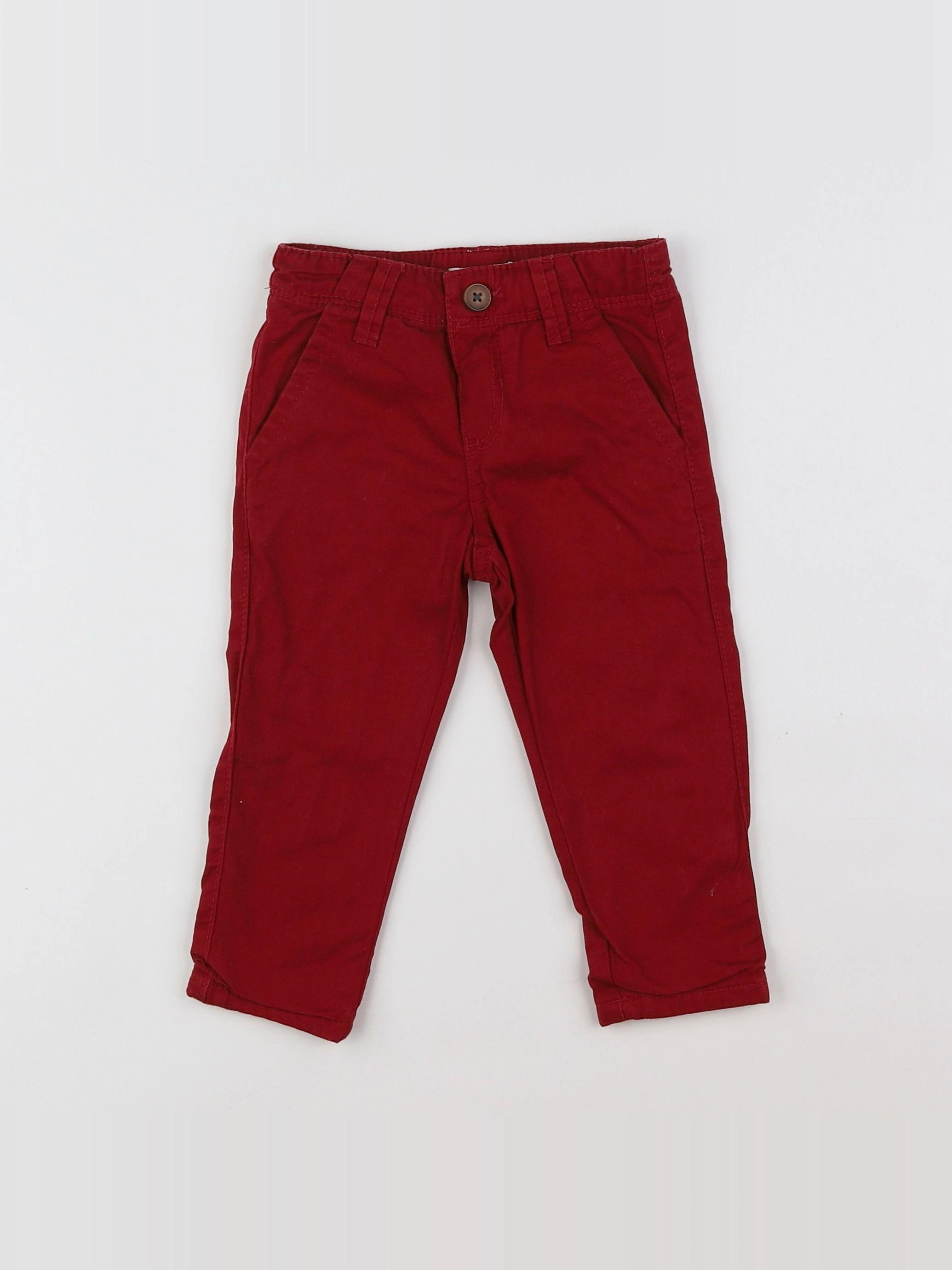 Boutchou - pantalon rouge - 12 mois