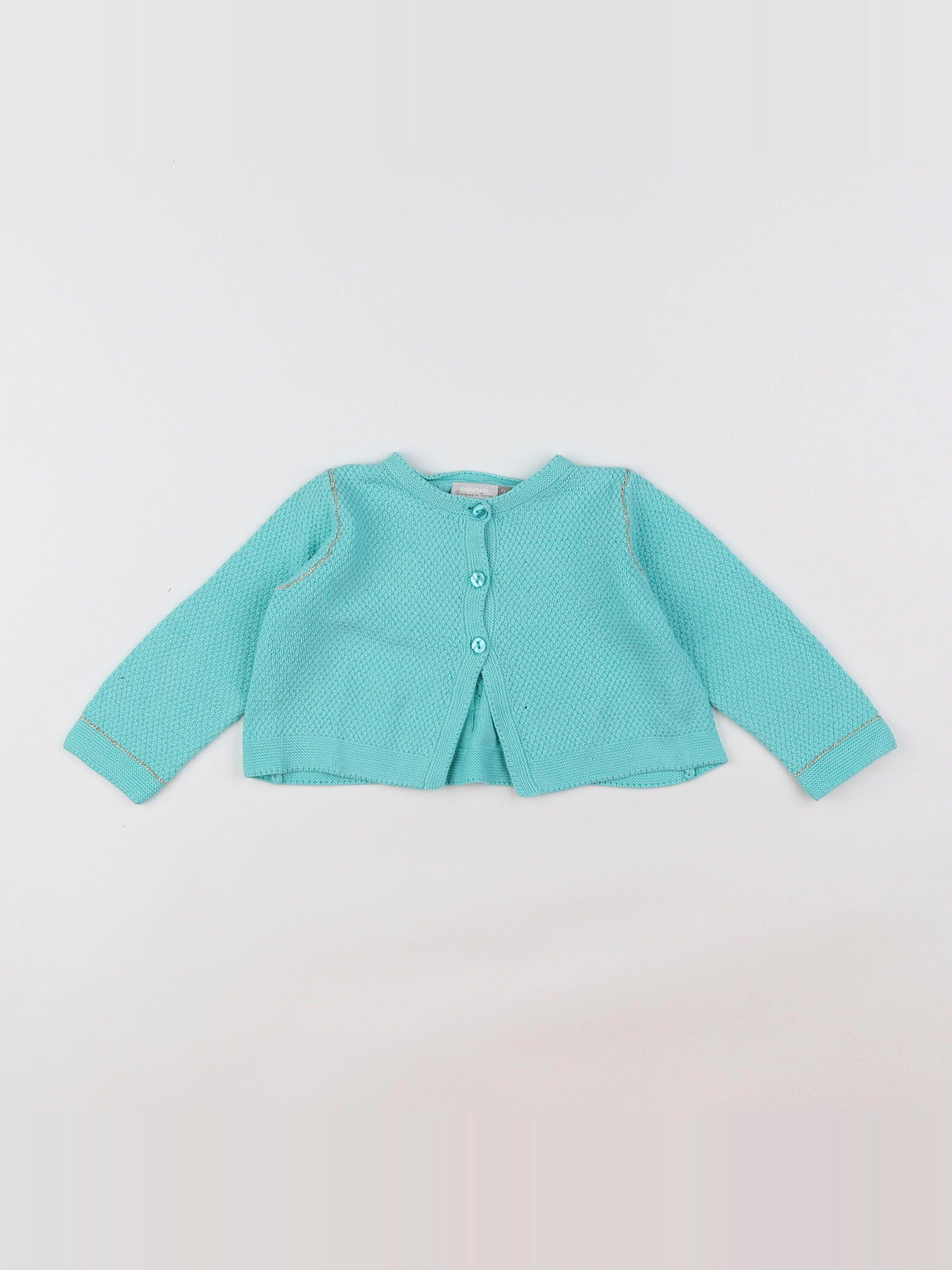 Catimini - gilet vert - 9 mois