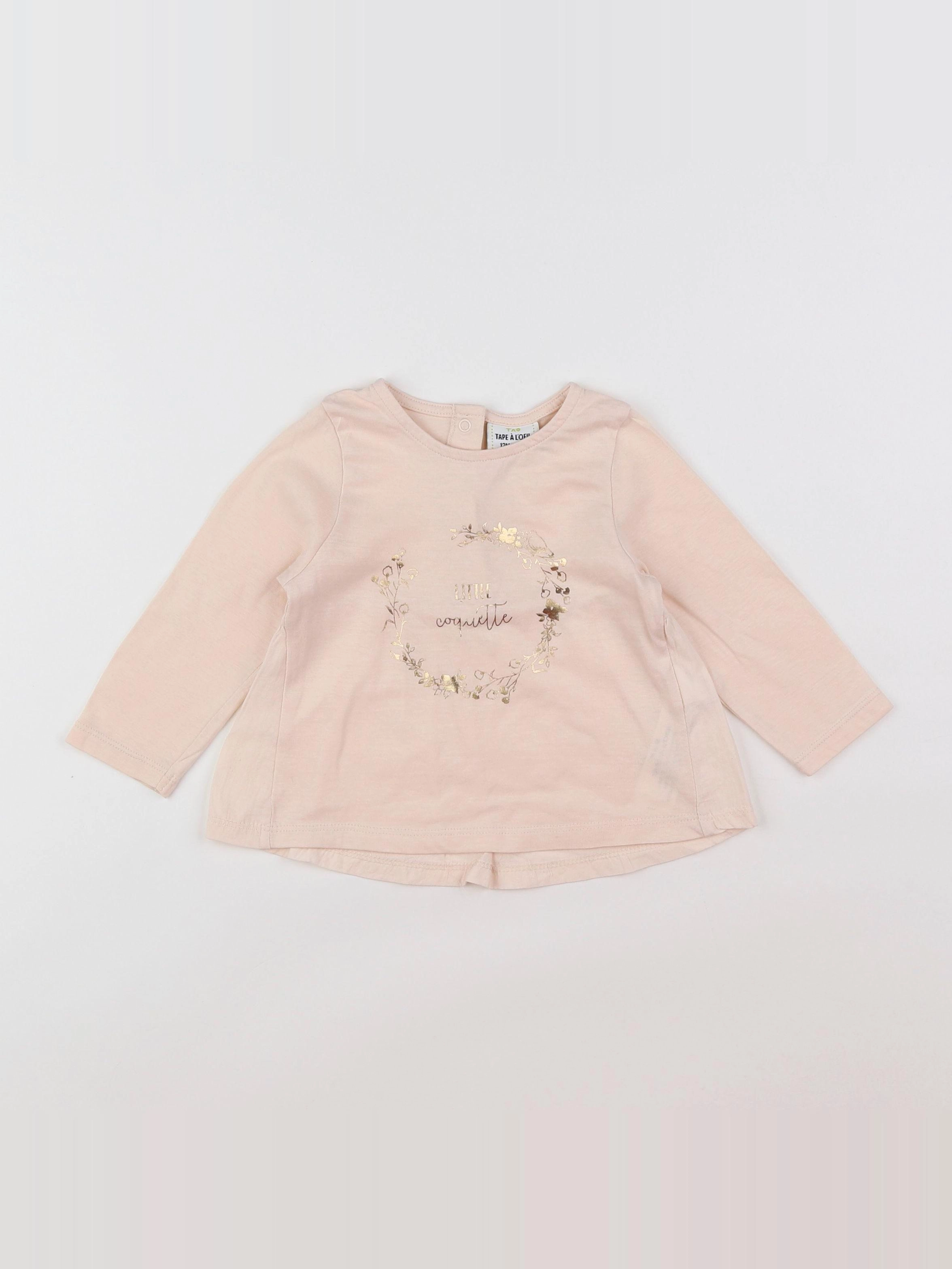 Tape à l'oeil - tee-shirt rose - 12 mois