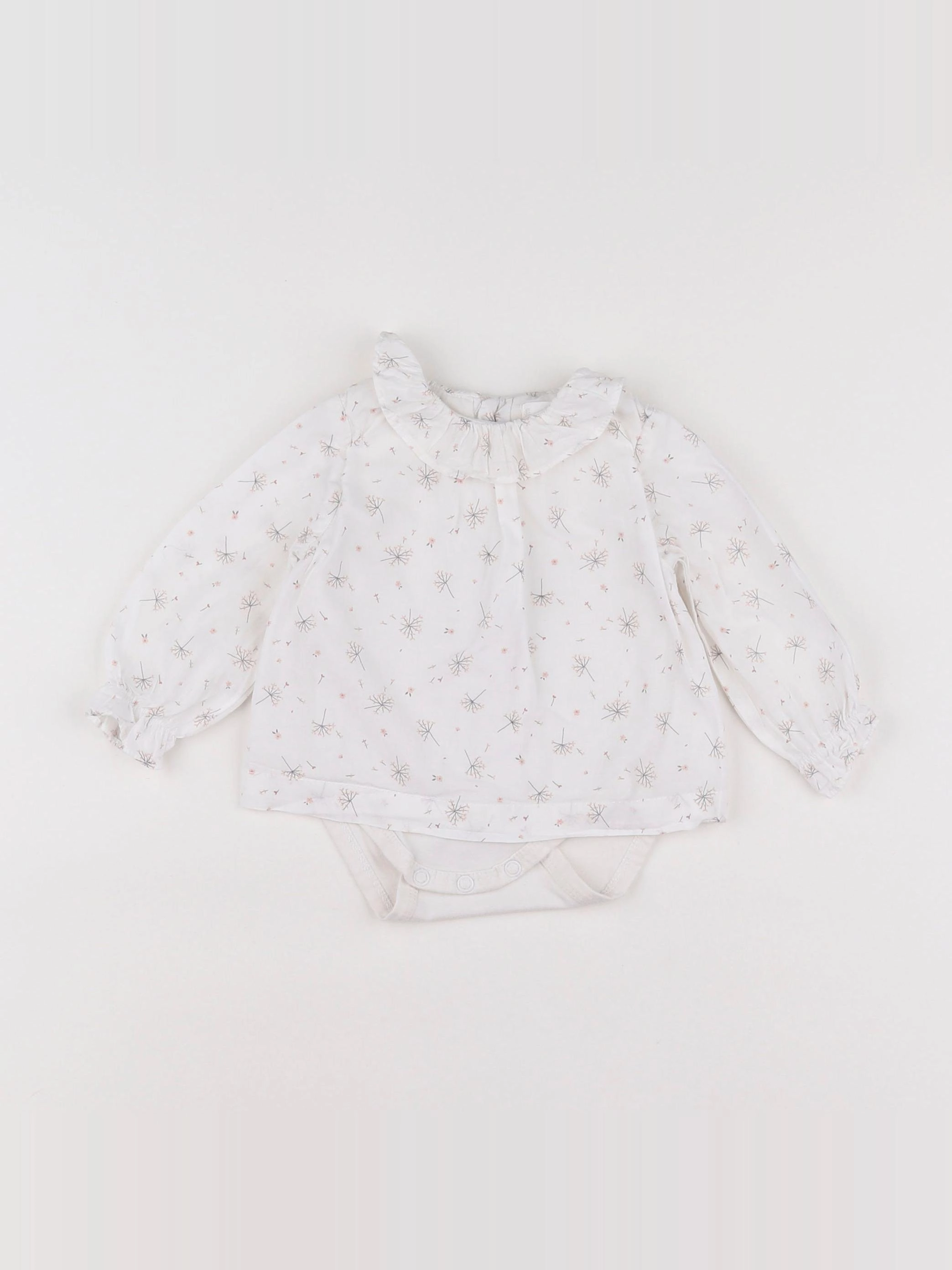 Mango - body blouse blanc - 1/3 mois