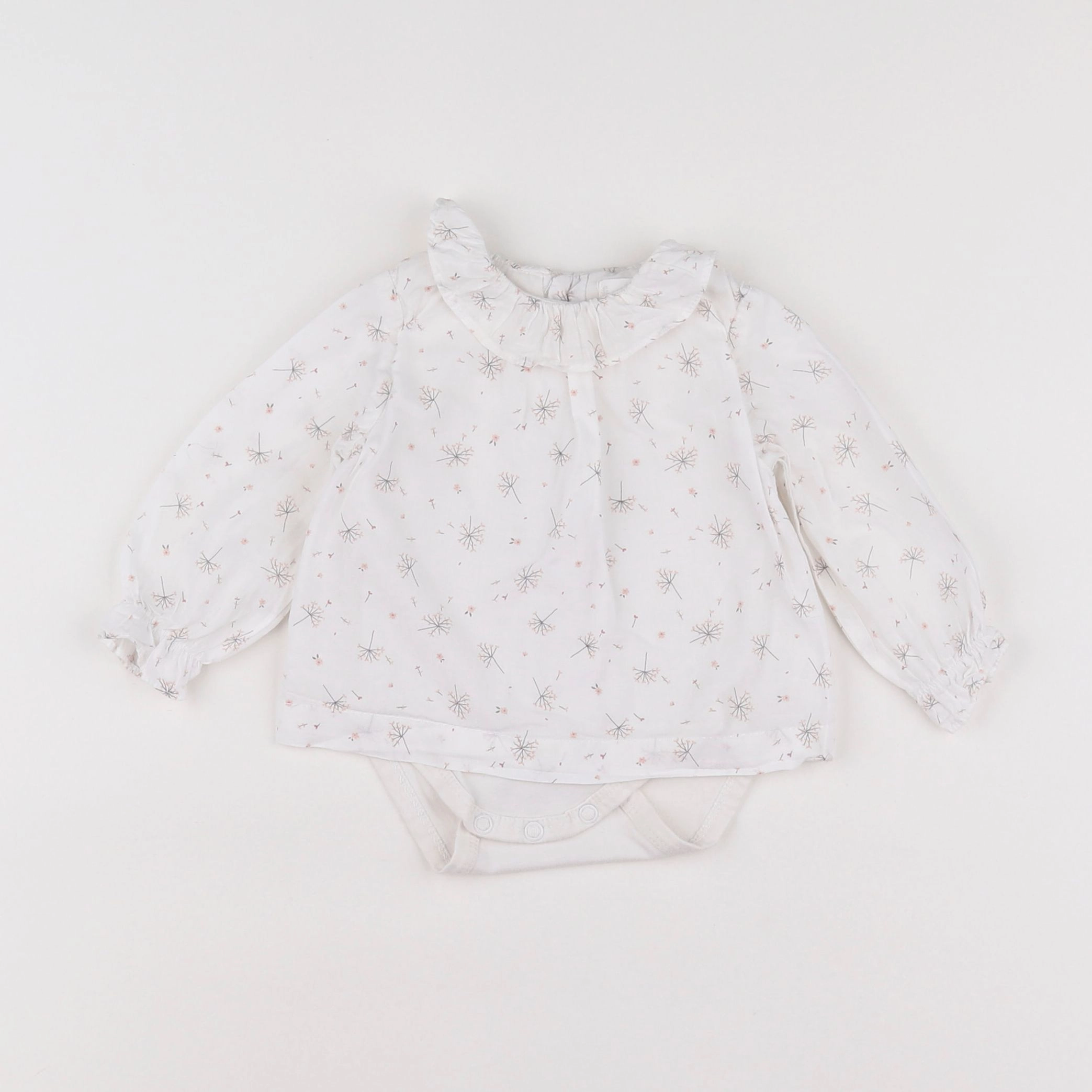 Mango - body blouse blanc - 1/3 mois