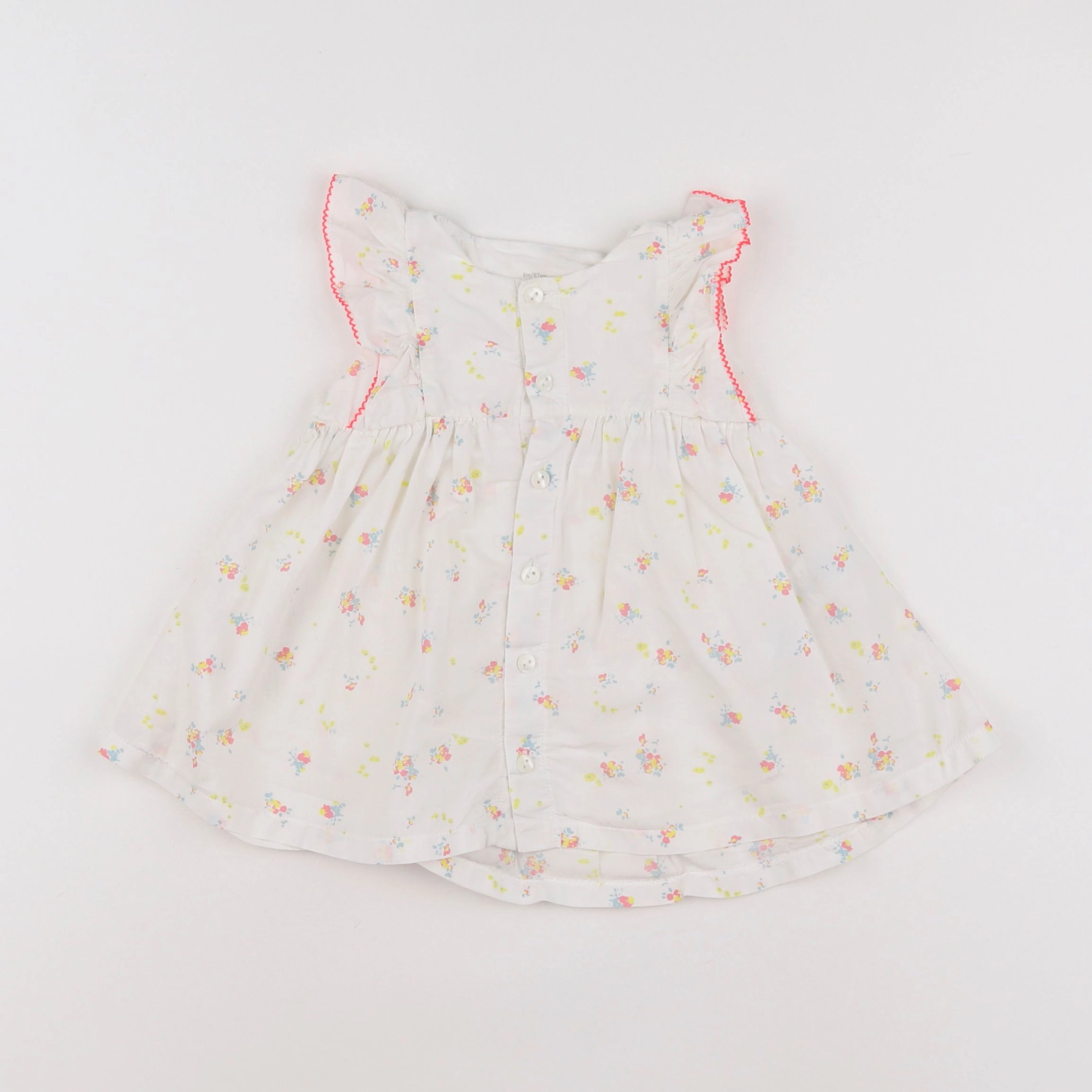 Petit Bateau - robe blanc - 6 mois