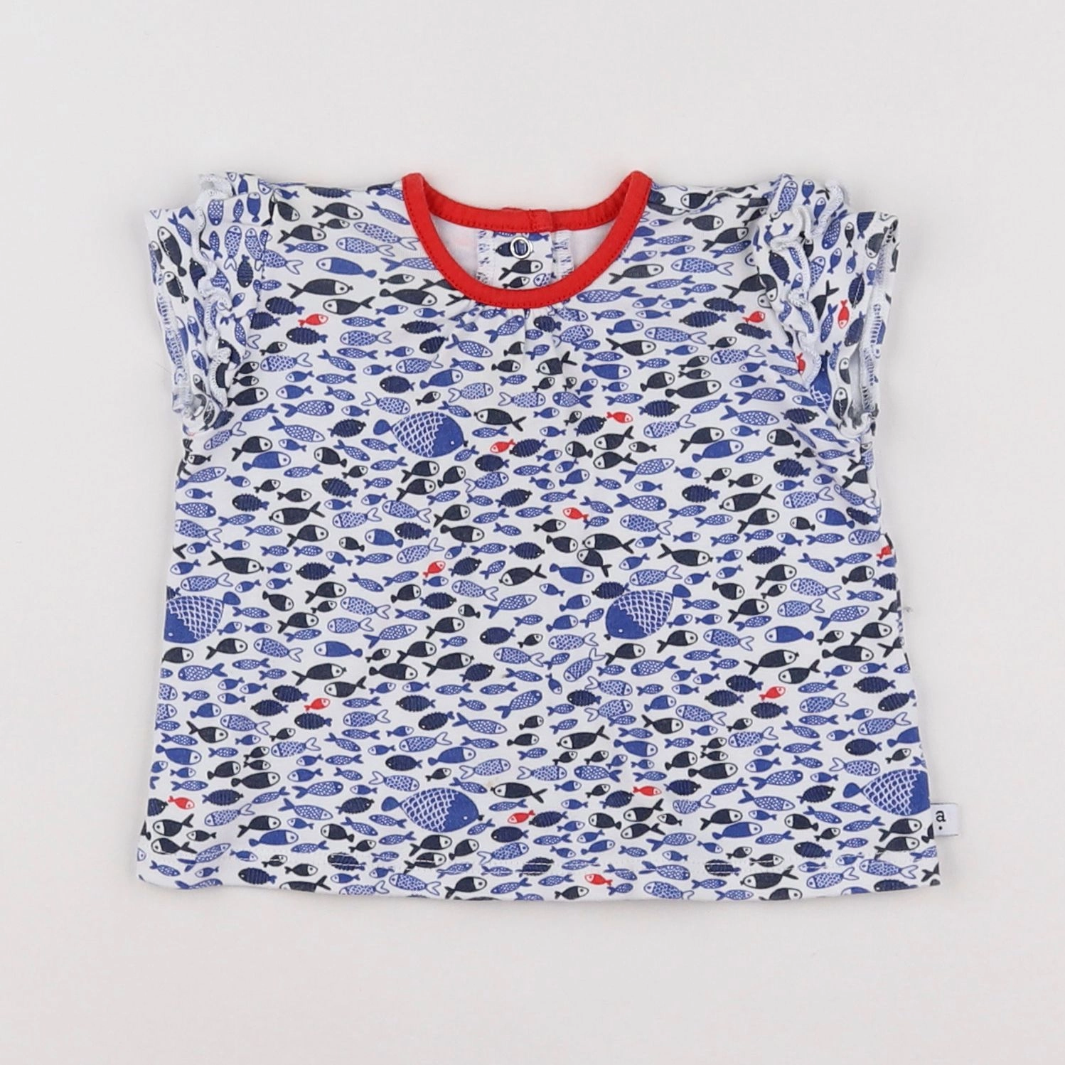 Absorba - tee-shirt blanc, bleu - 3 mois