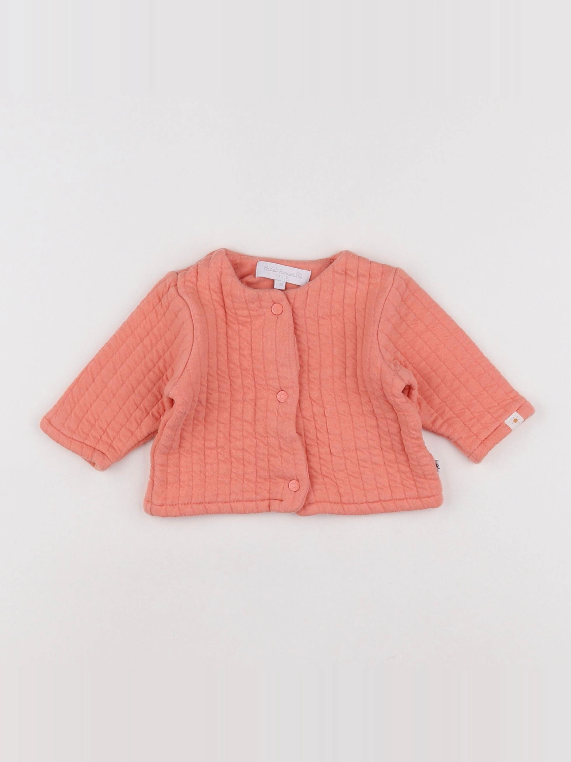Cadet Rousselle - sweat orange - 3 mois