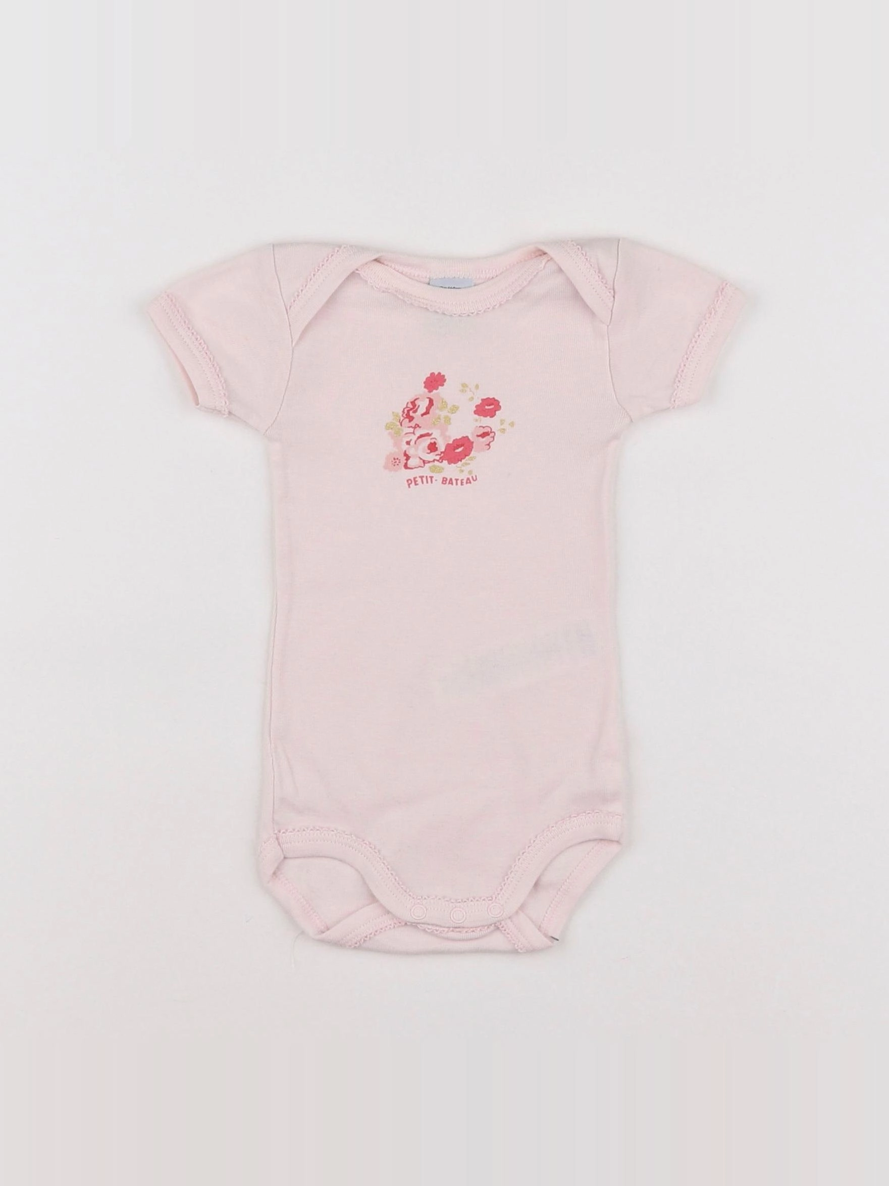 Petit Bateau - body rose - 3 mois