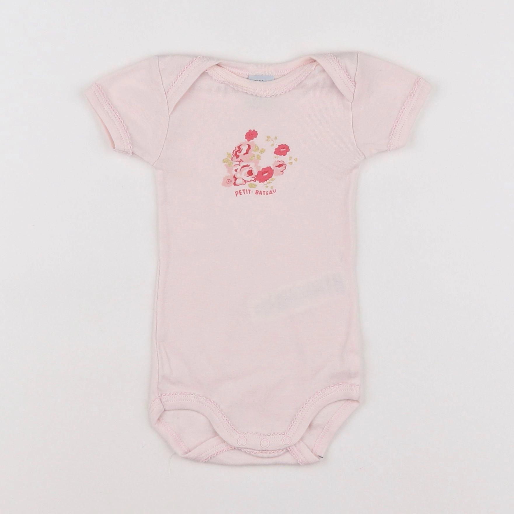 Petit Bateau - body rose - 3 mois