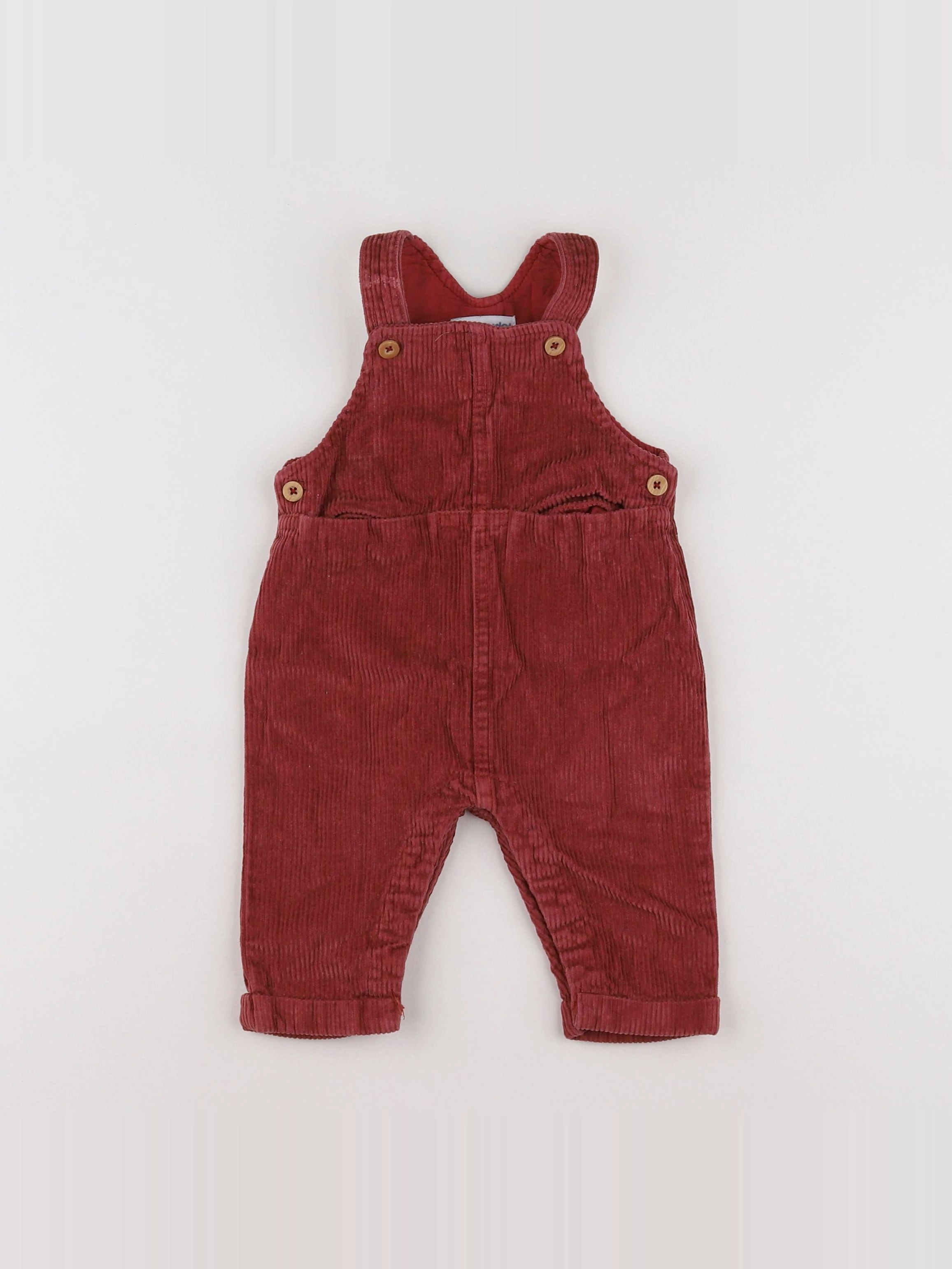 Vertbaudet - salopette rouge - 6 mois