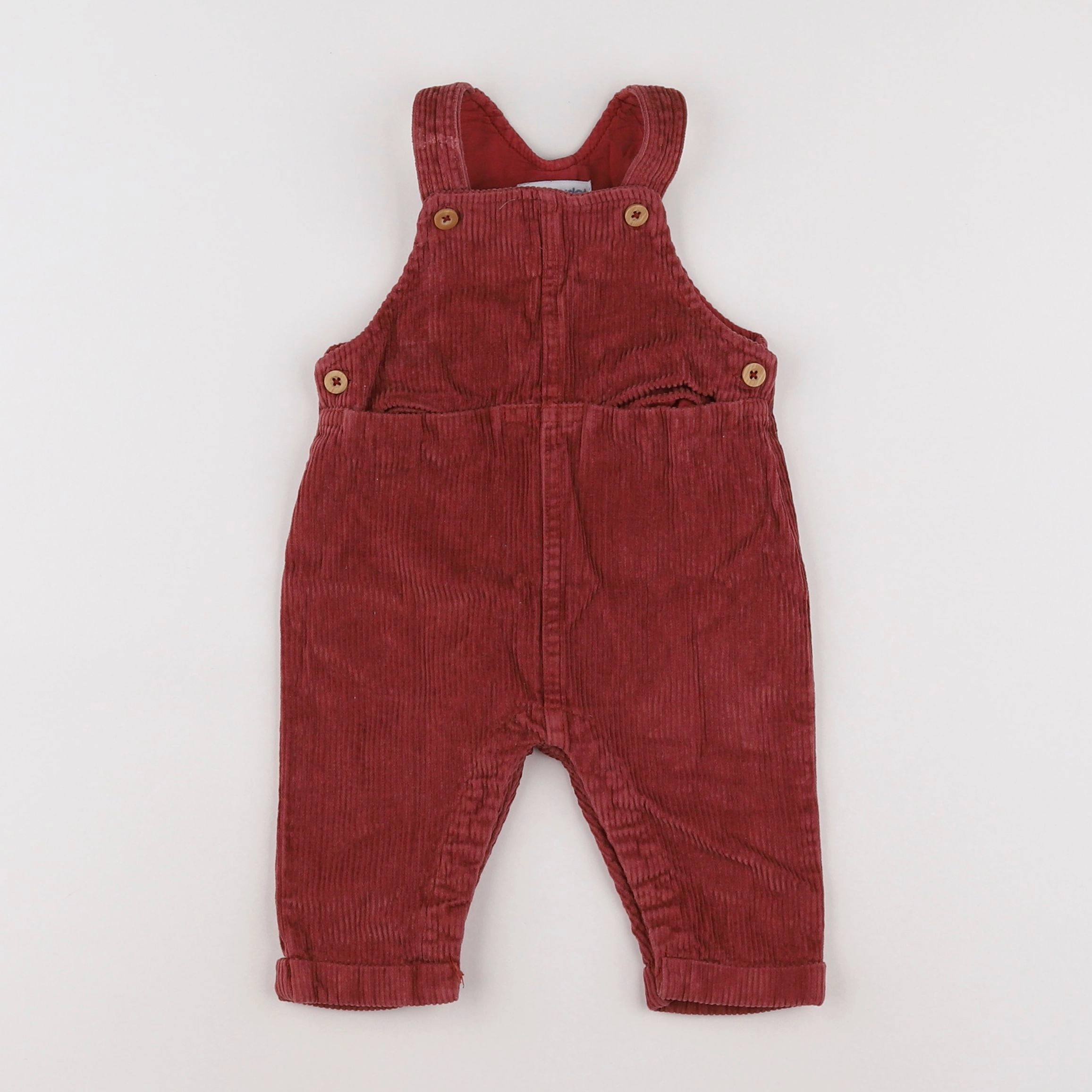 Vertbaudet - salopette rouge - 6 mois