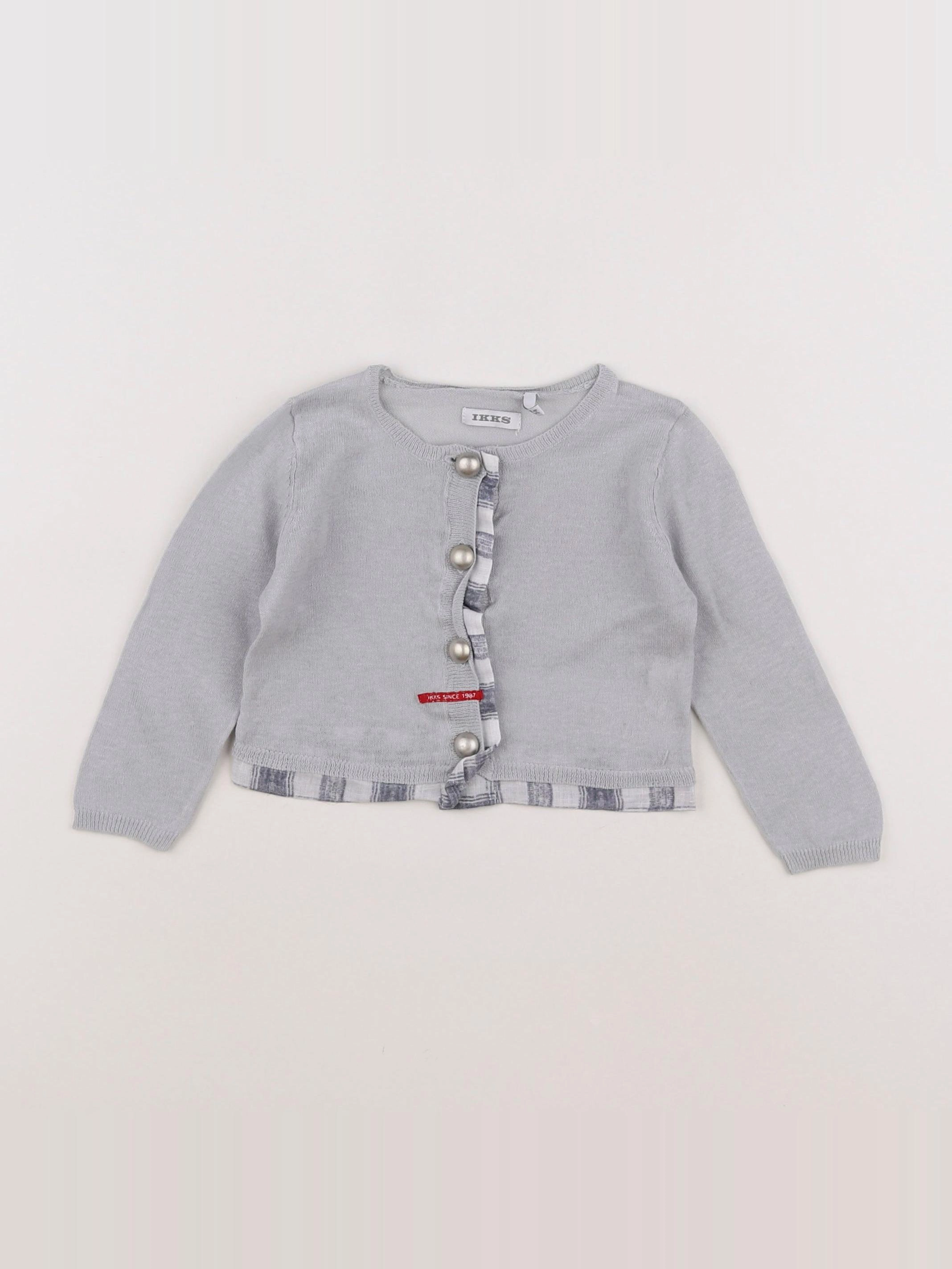 IKKS - gilet gris - 12 mois
