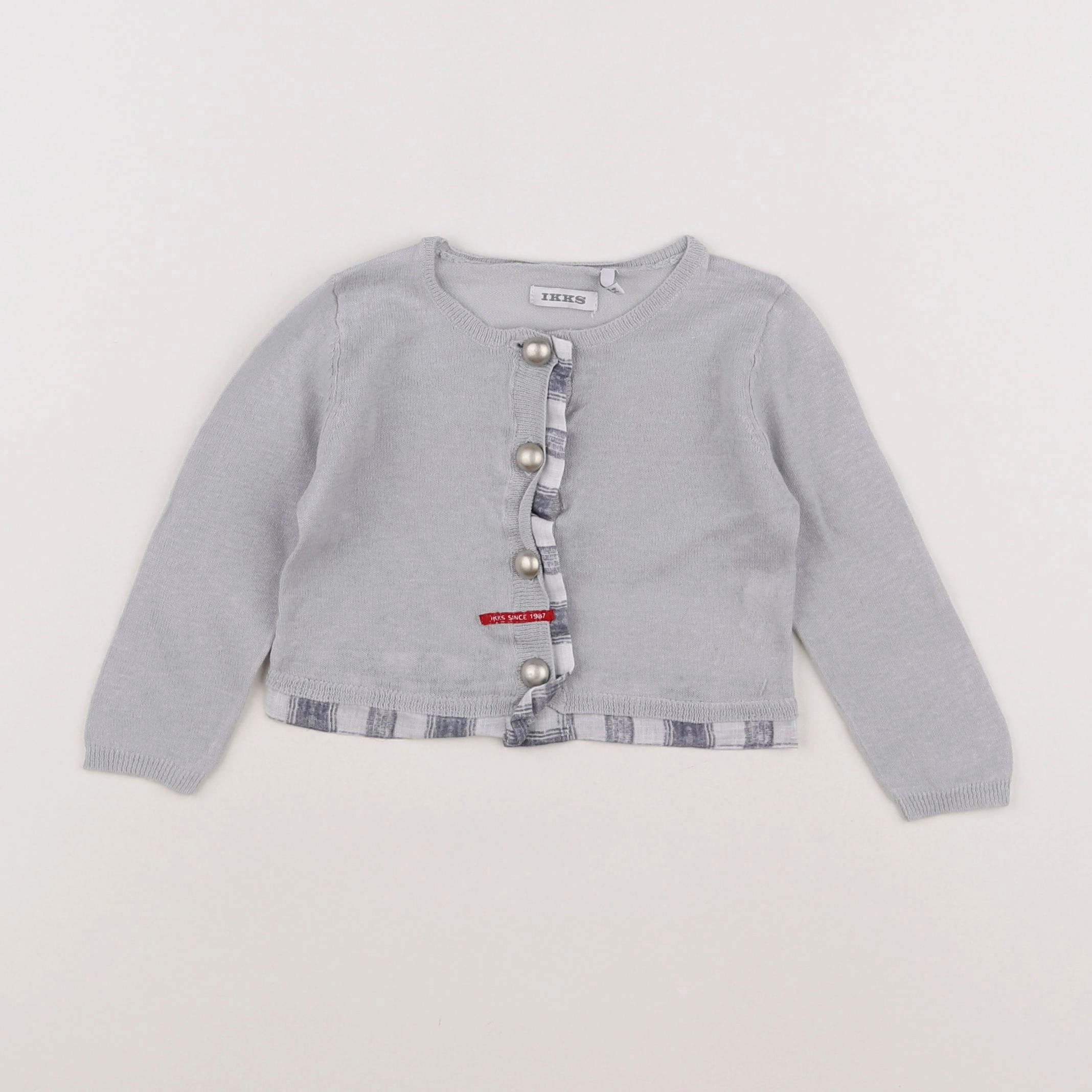 IKKS - gilet gris - 12 mois