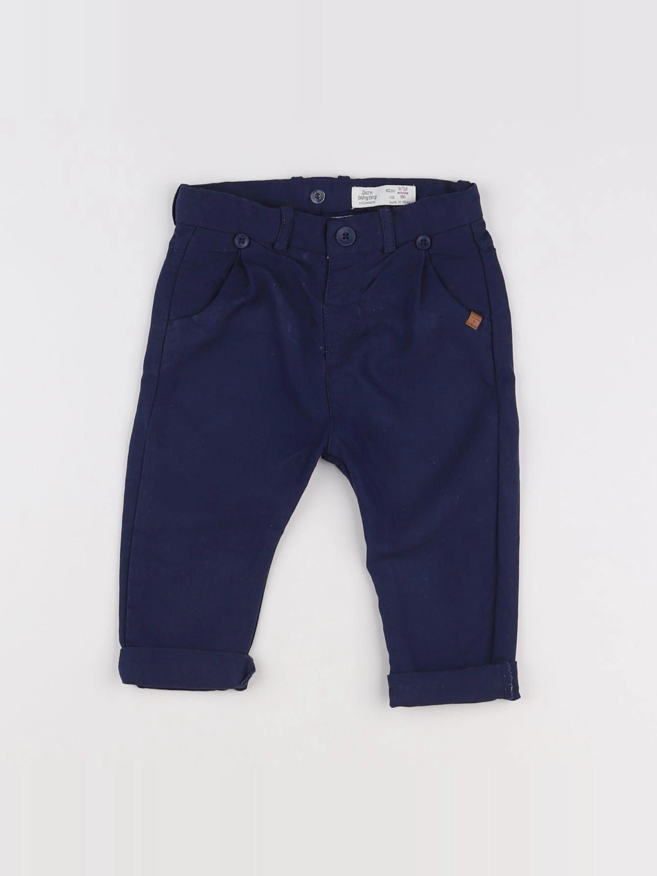 Zara - pantalon bleu - 9/12 mois