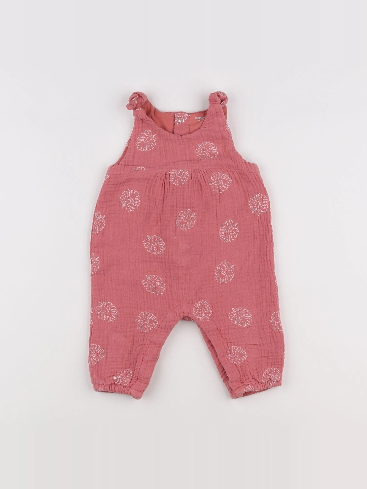 Vertbaudet - combinaison rose - 6 mois