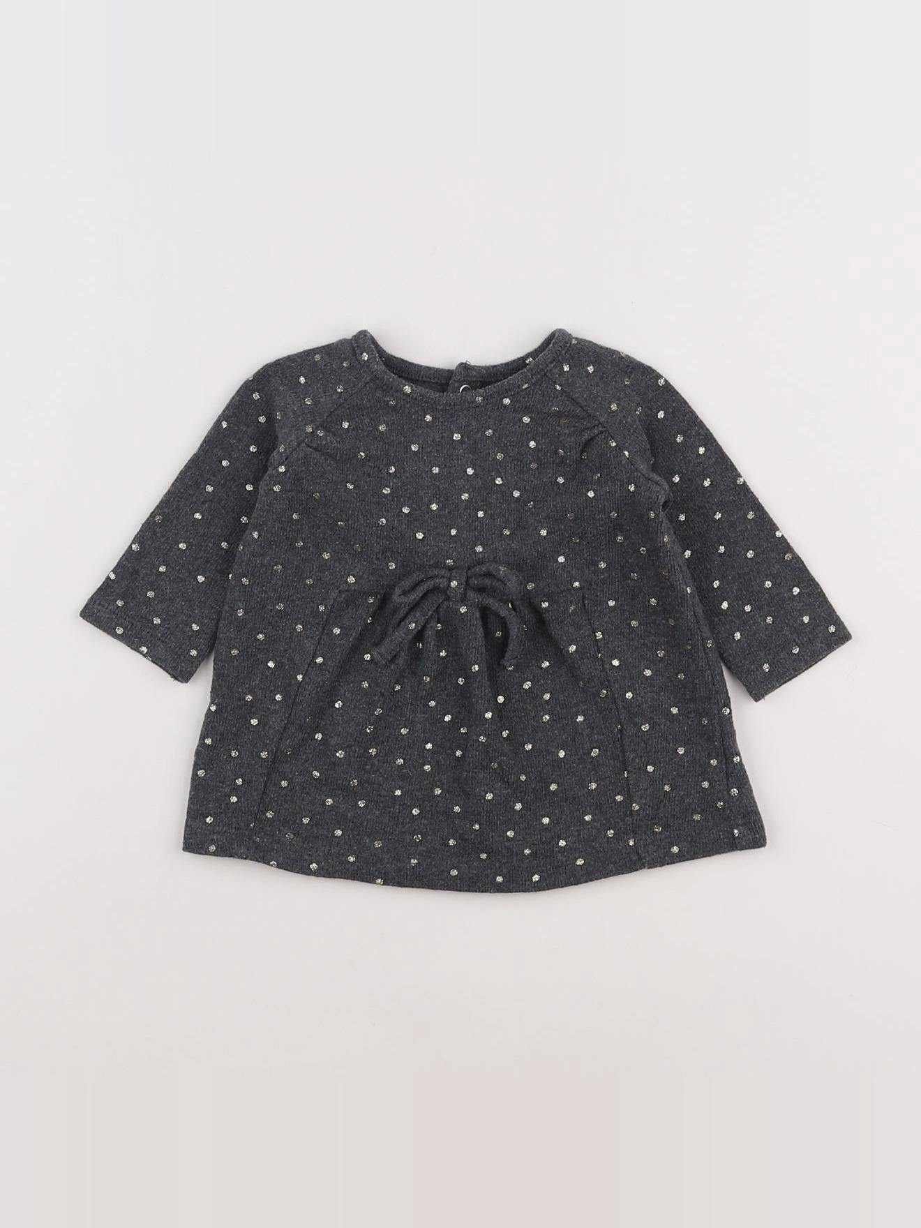 Vertbaudet - robe gris - 3 mois