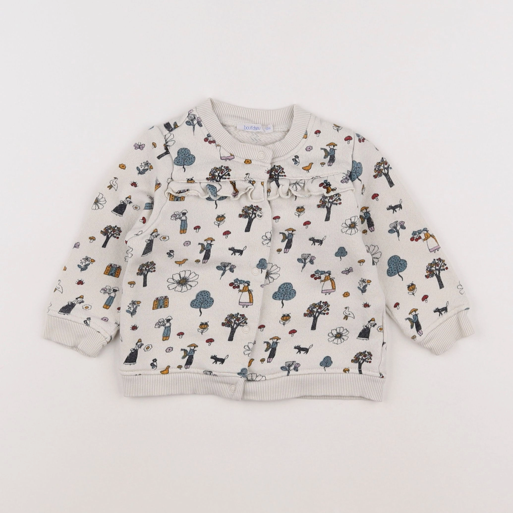 Boutchou - sweat gris - 12 mois