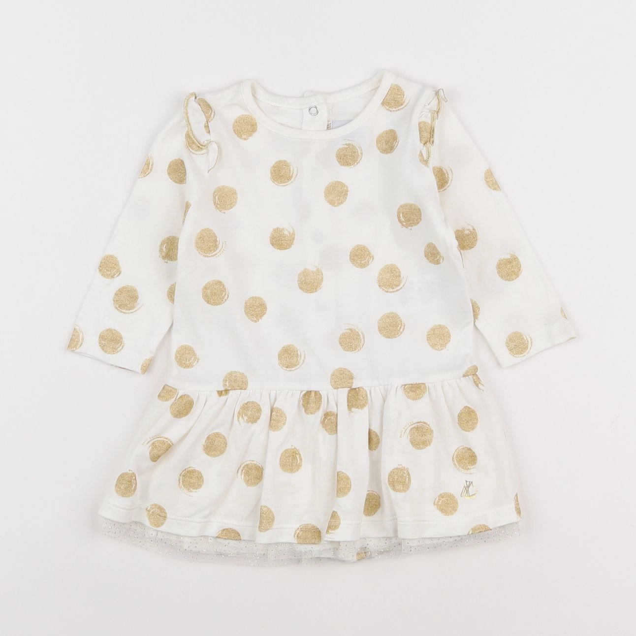 Petit Bateau - robe blanc - 6 mois