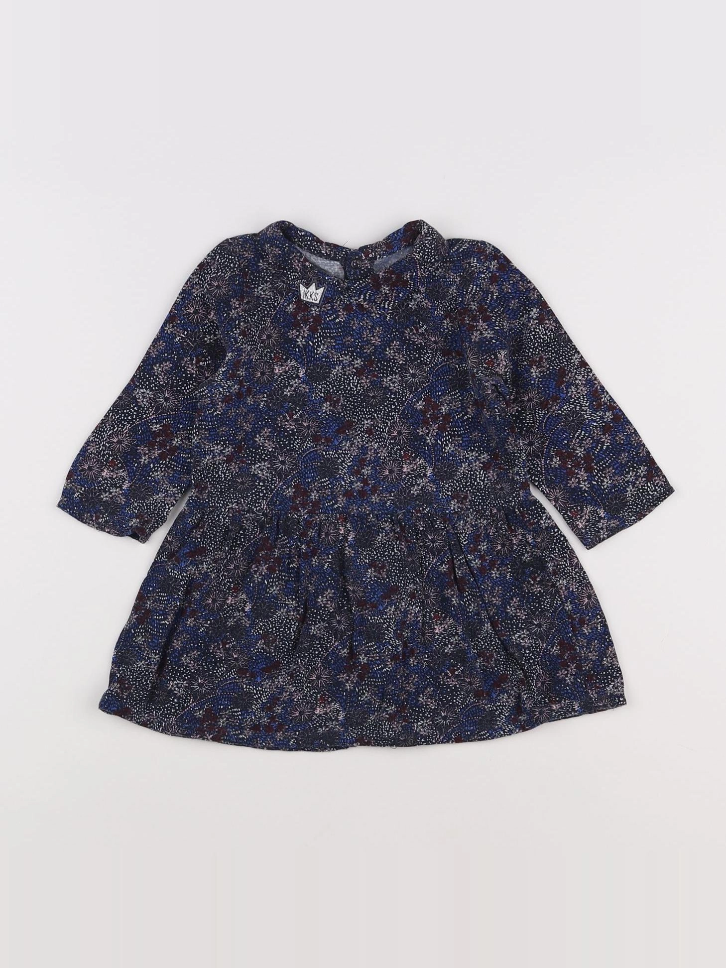 IKKS - robe bleu - 12 mois