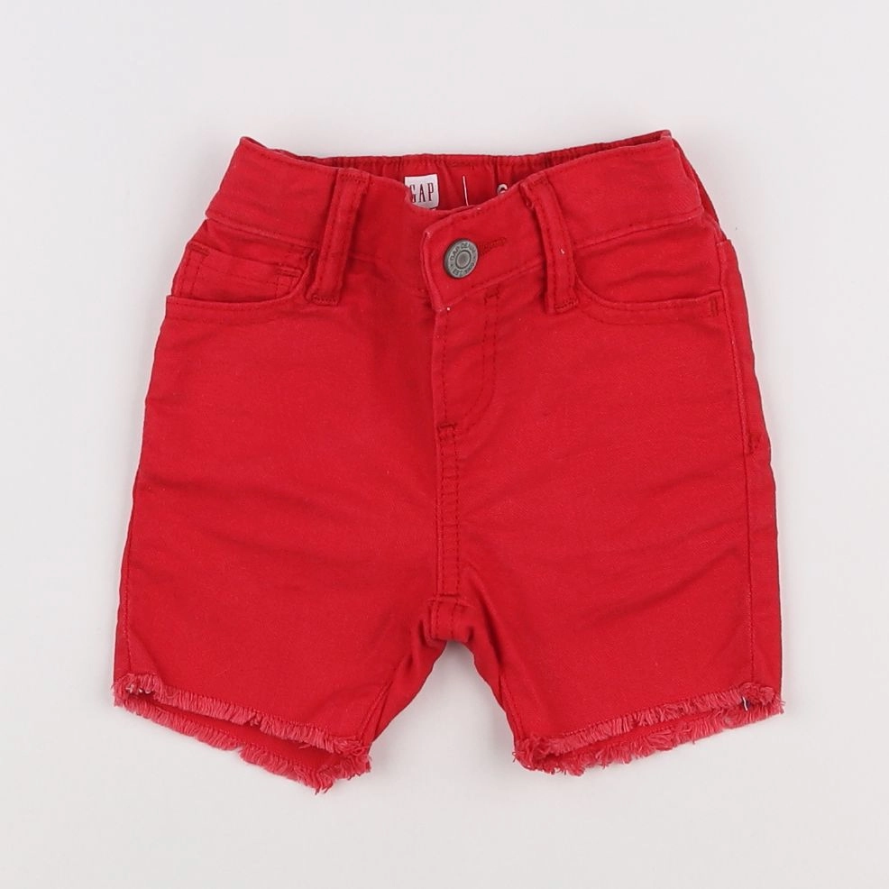 GAP - short rouge - 6/12 mois