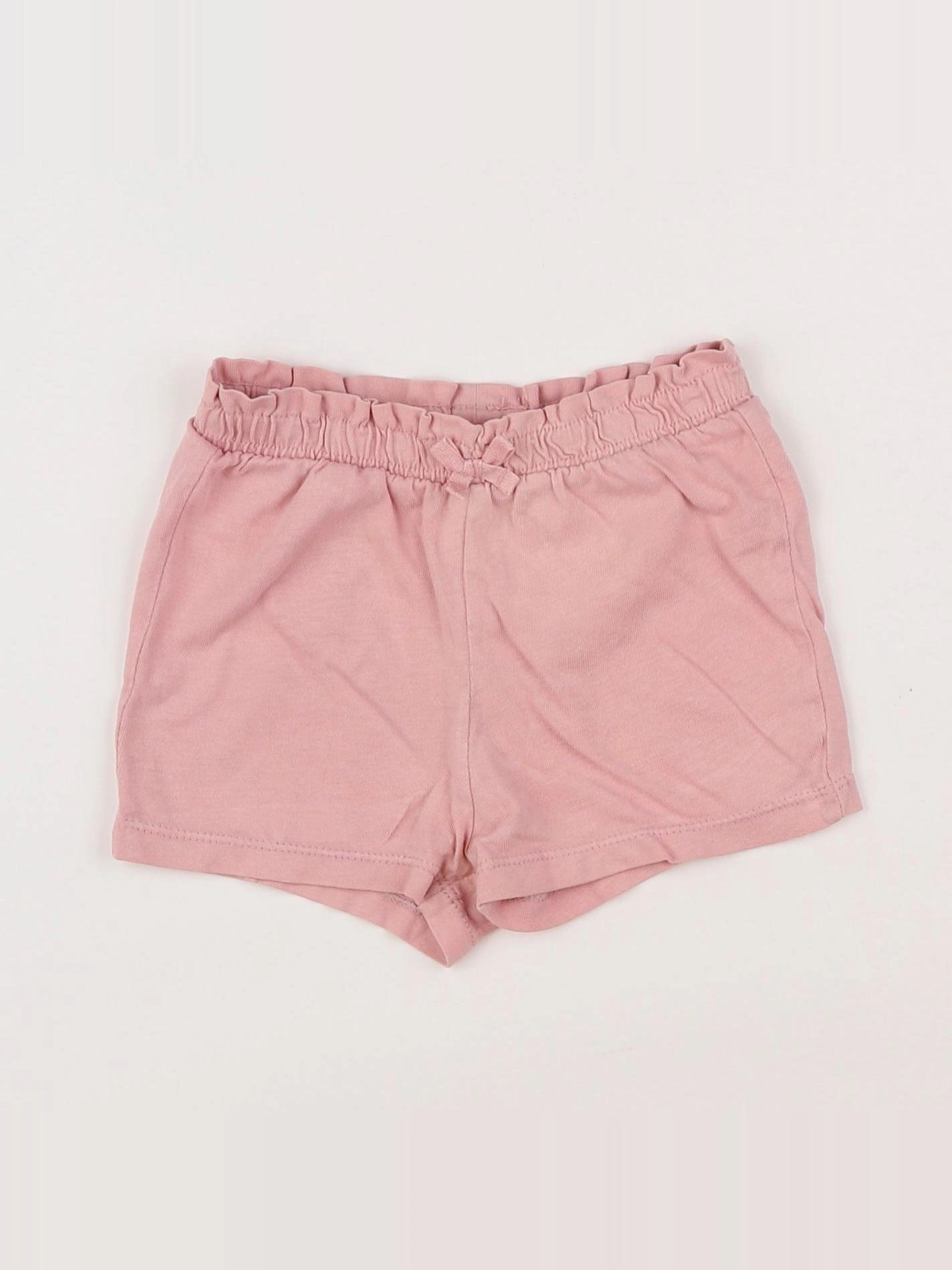 H&M - short rose - 6/9 mois