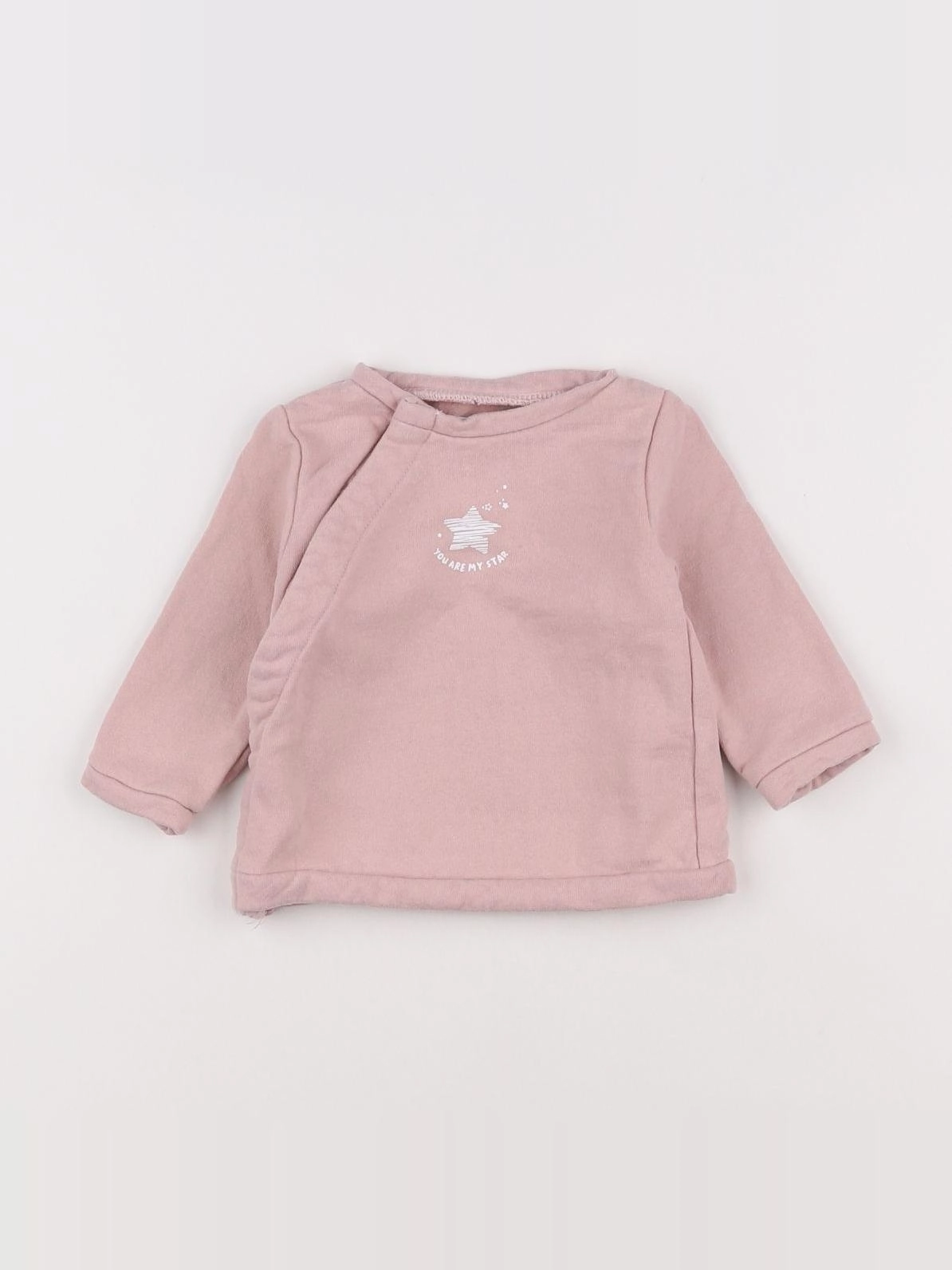 Vertbaudet - sweat rose - 6 mois
