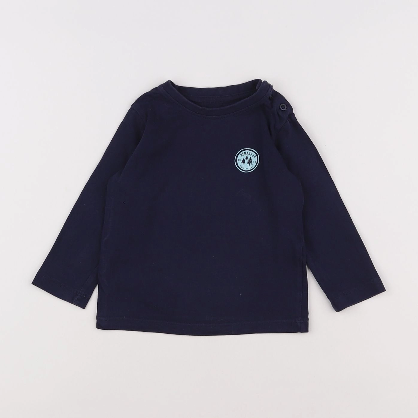 Vertbaudet - tee-shirt bleu - 12 mois