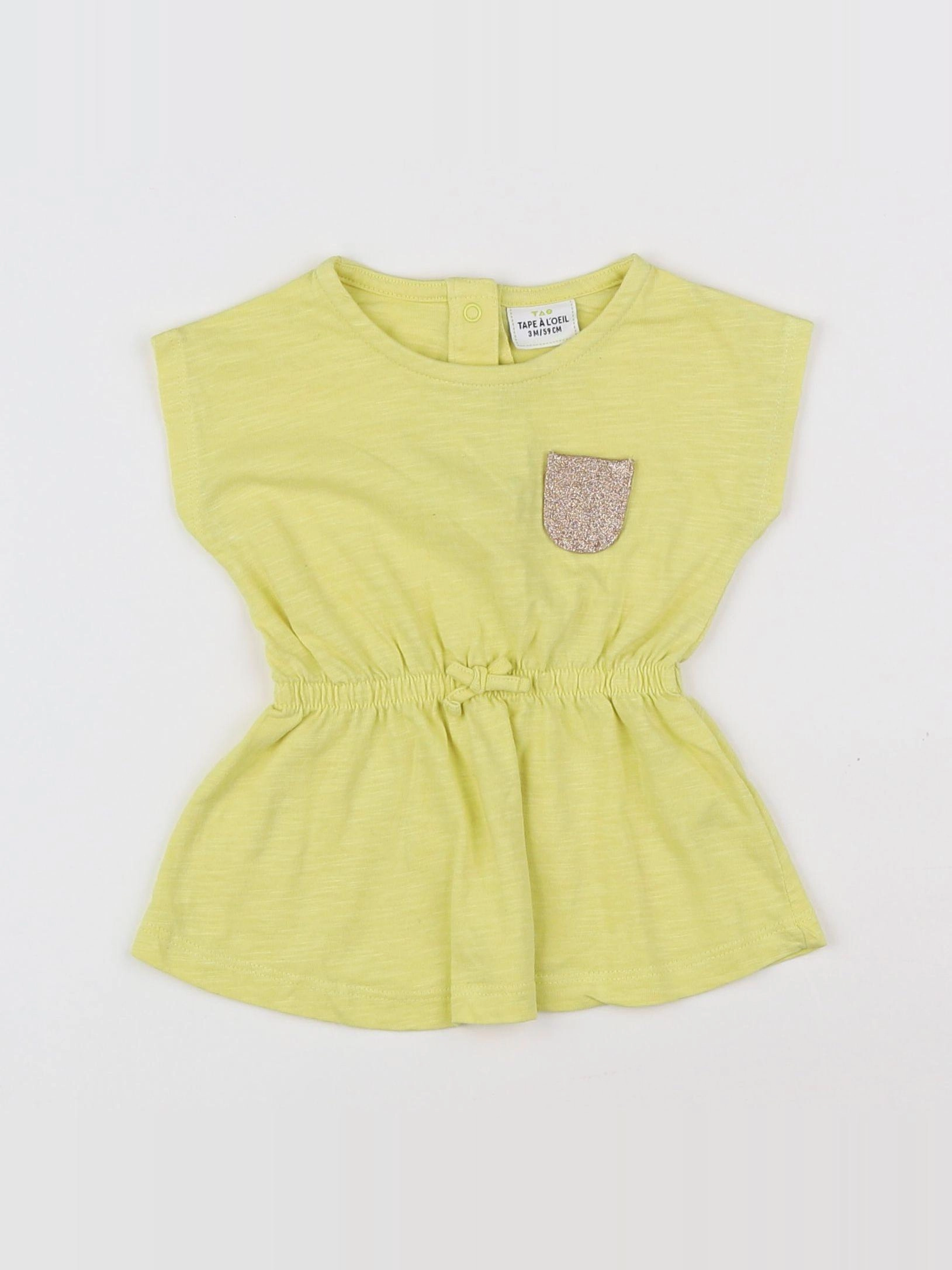 Tape à l'oeil - robe jaune - 3 mois