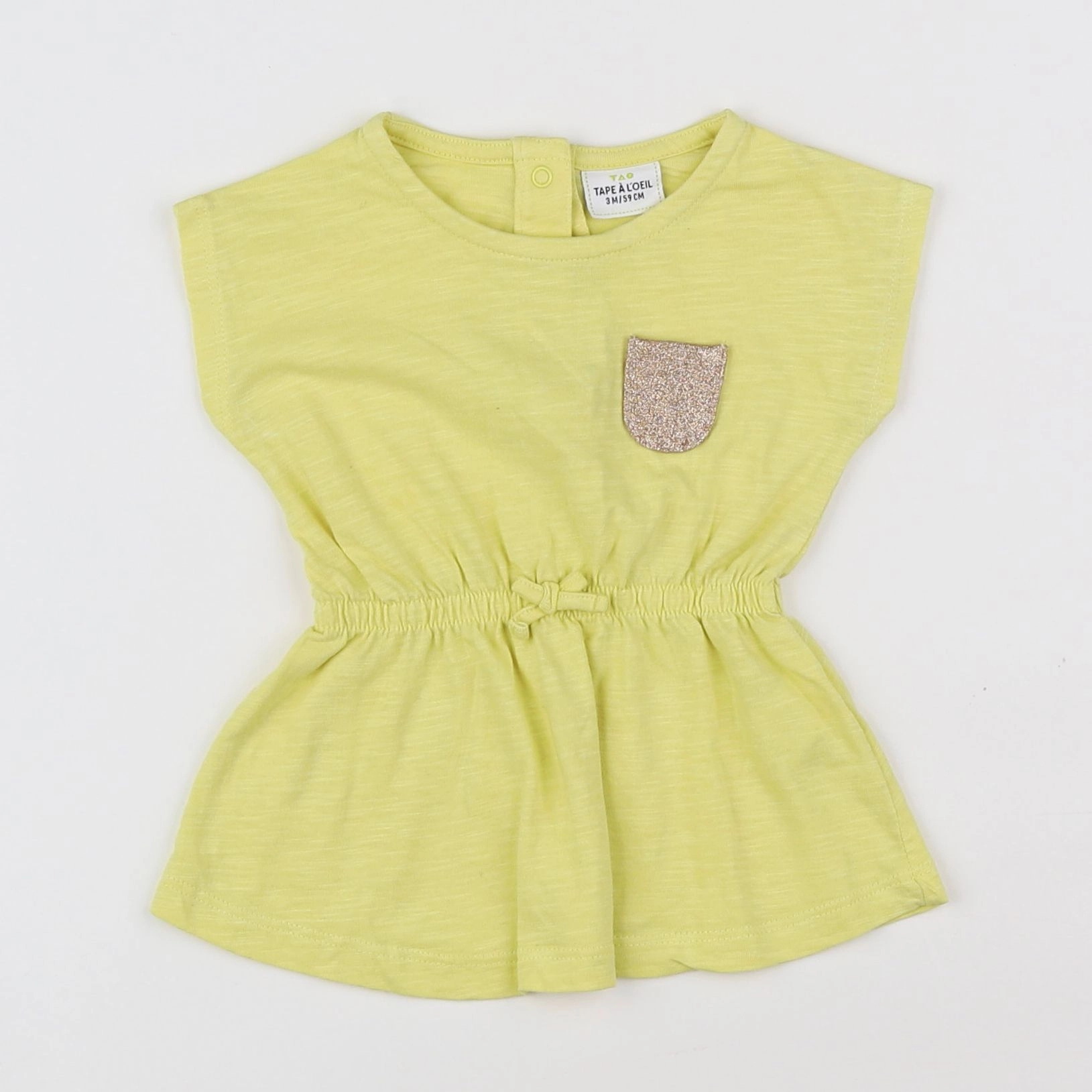 Tape à l'oeil - robe jaune - 3 mois