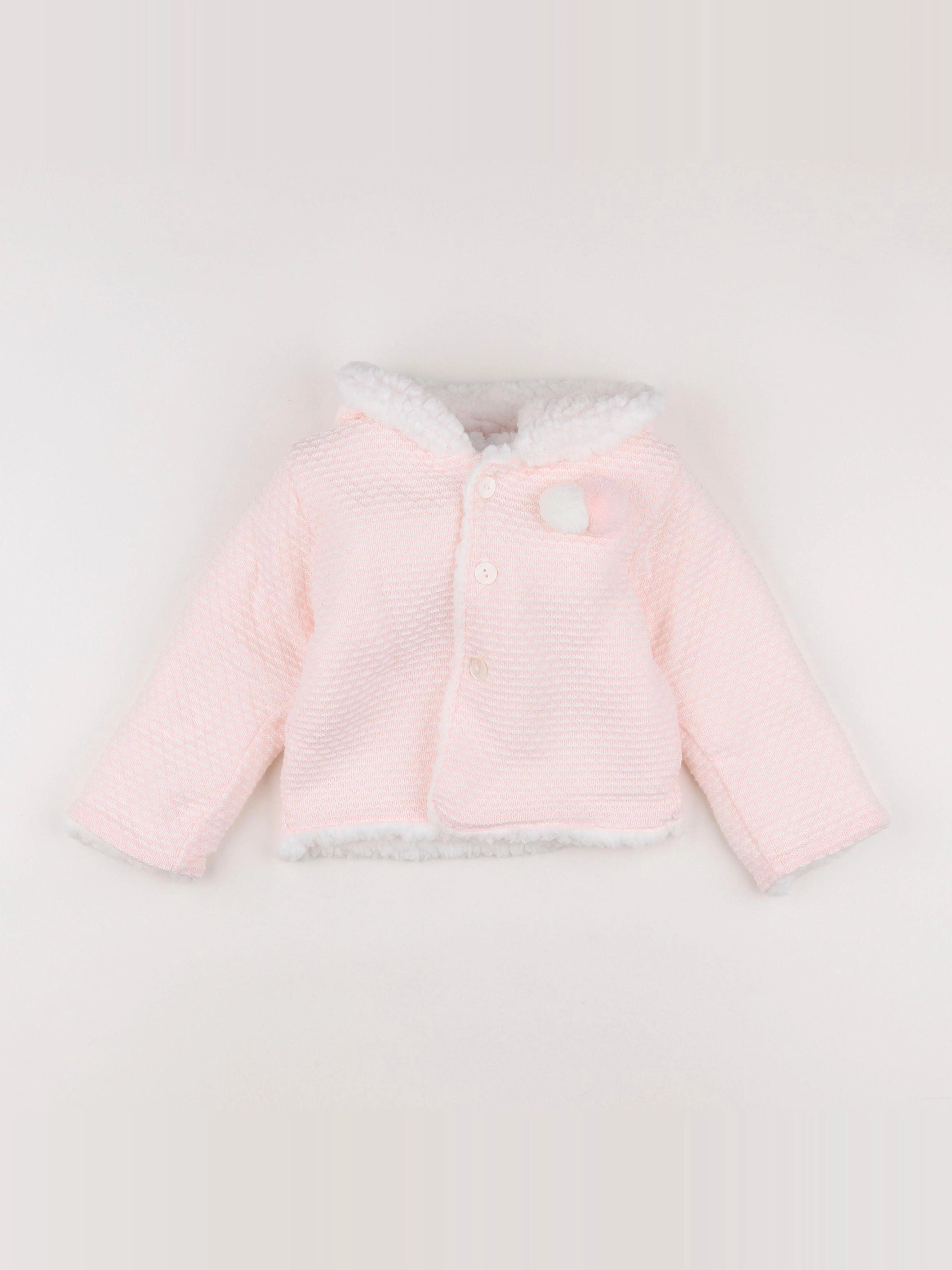Lola Palacios - veste blanc, rose - 18 mois