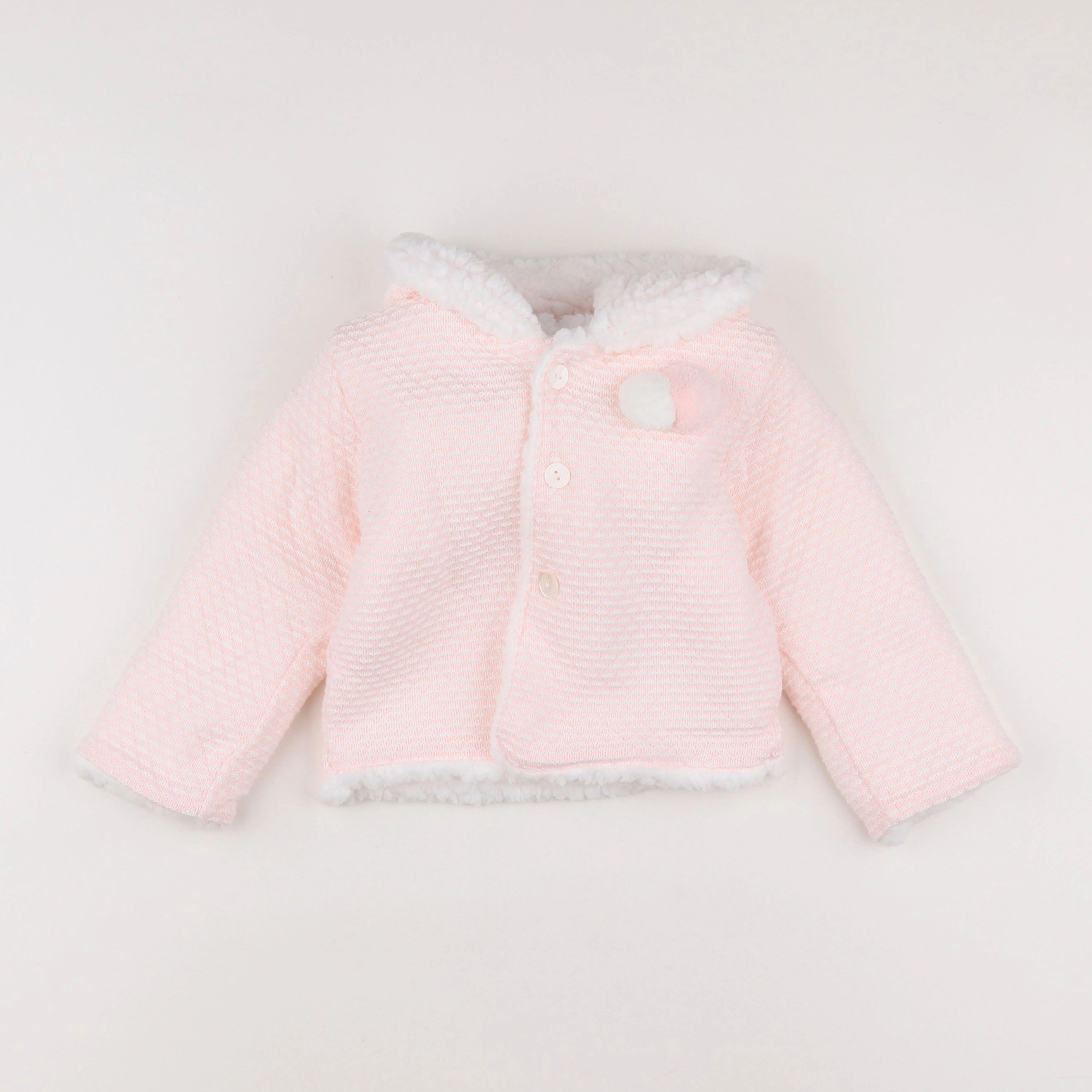Lola Palacios - veste blanc, rose - 18 mois