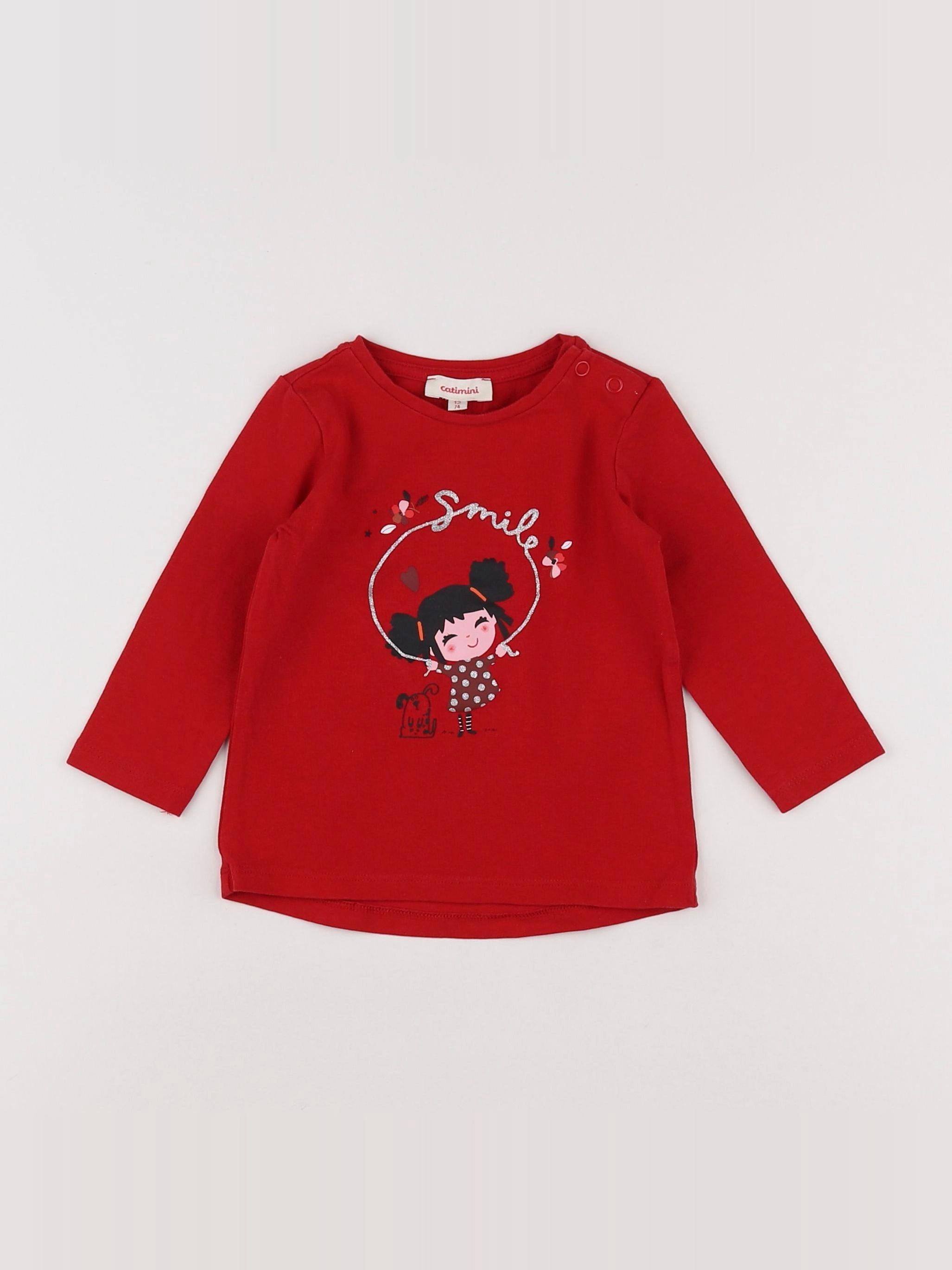 Catimini - tee-shirt rouge - 12 mois