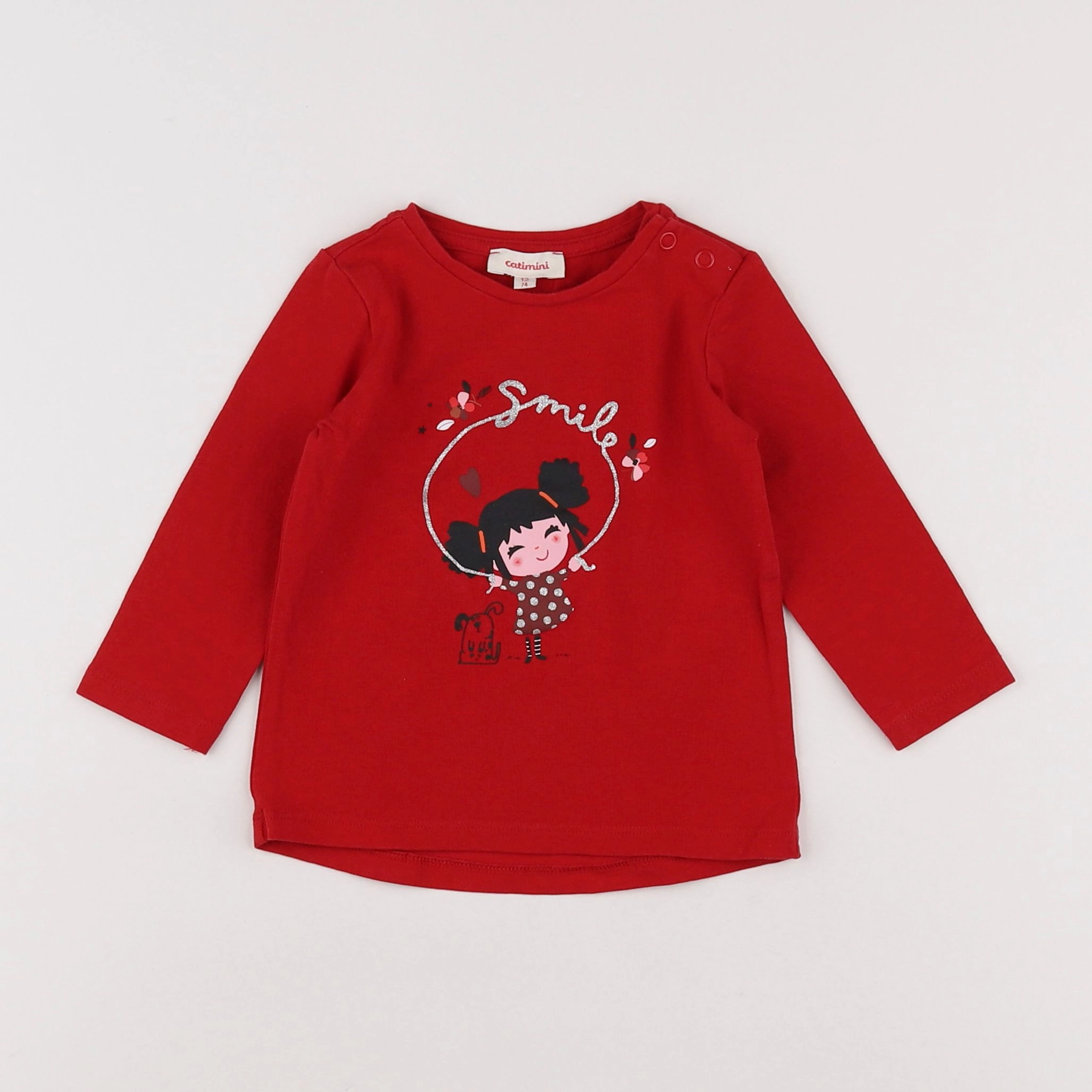 Catimini - tee-shirt rouge - 12 mois