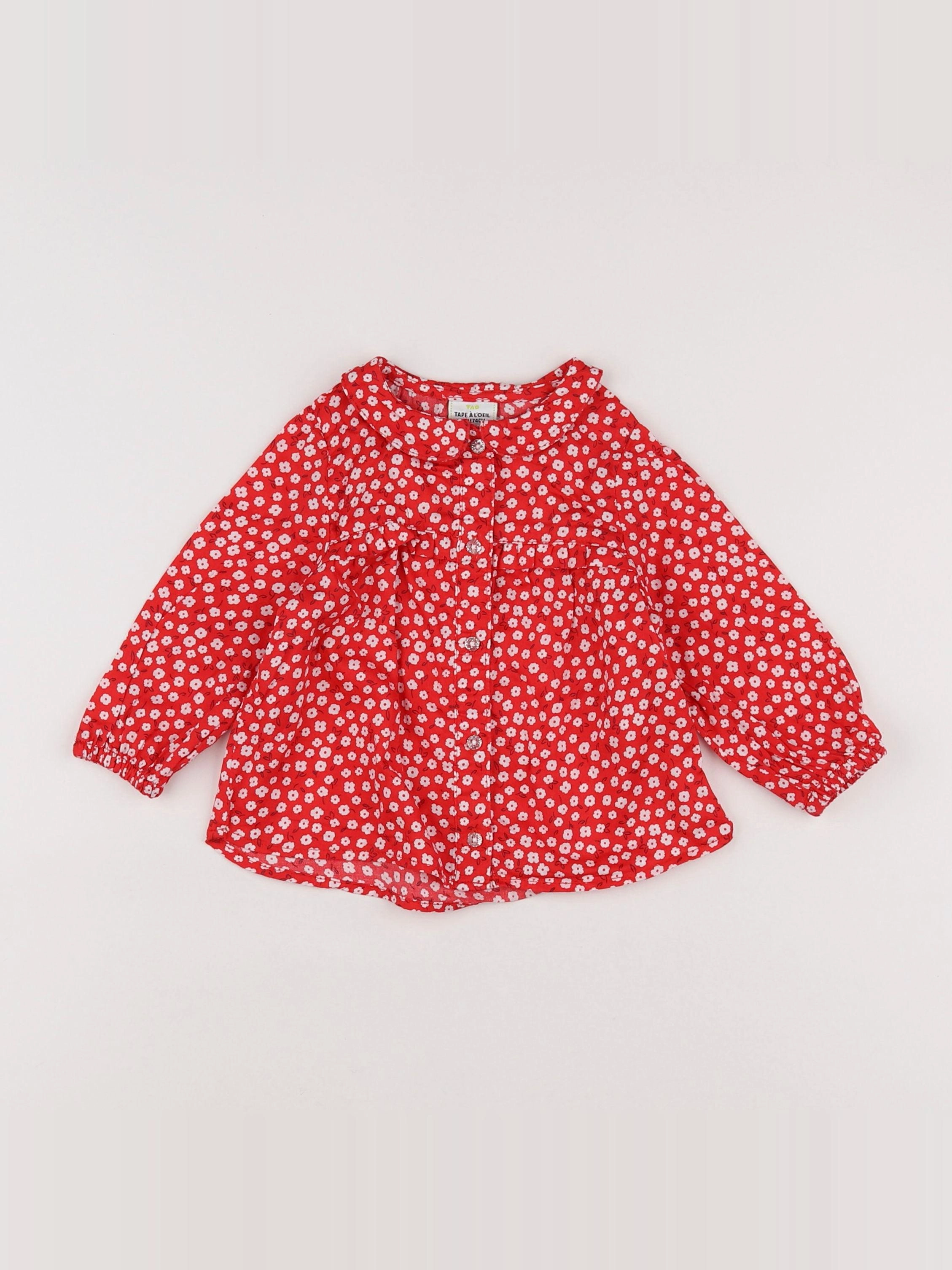 Tape à l'oeil - blouse blanc, rouge - 12 mois