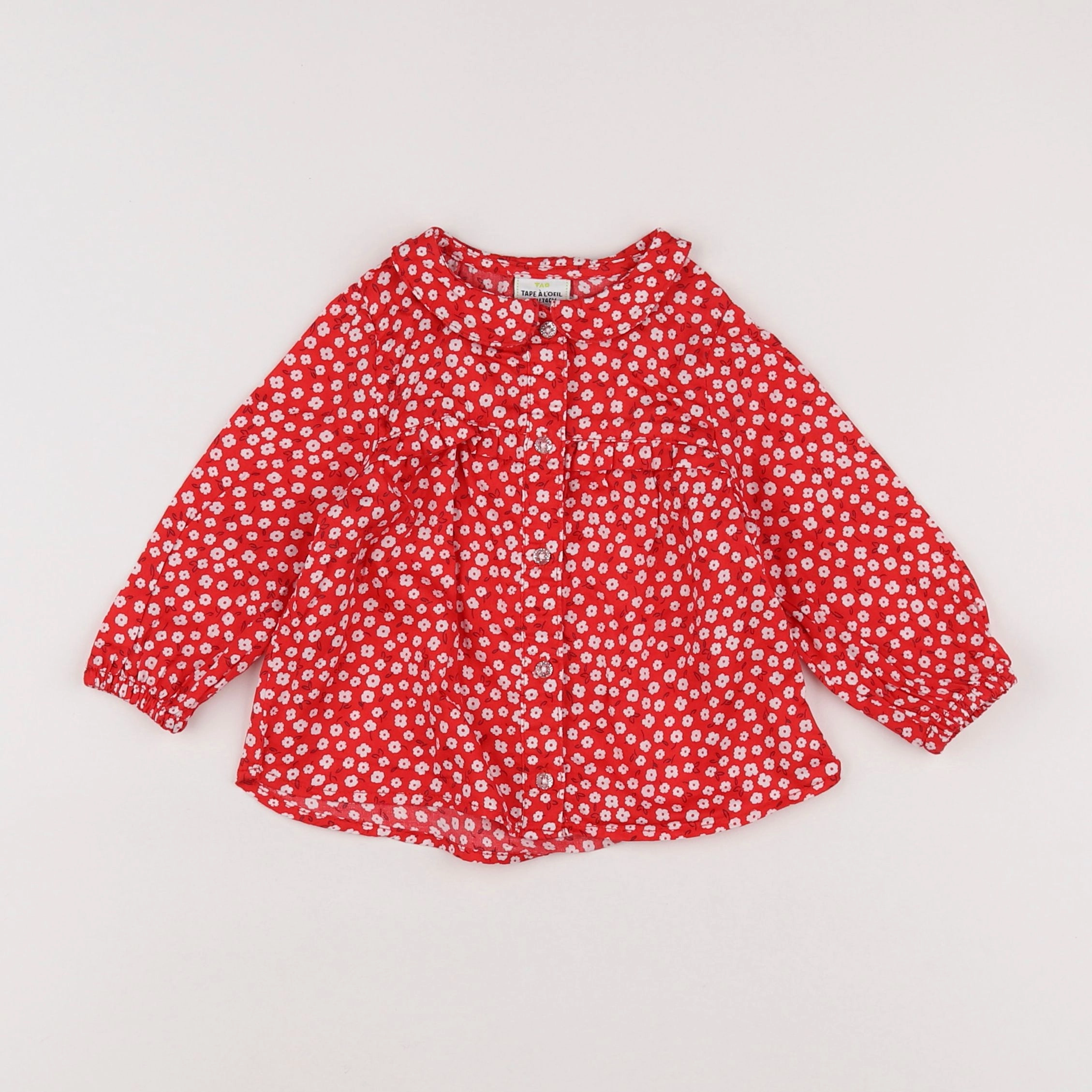 Tape à l'oeil - blouse blanc, rouge - 12 mois