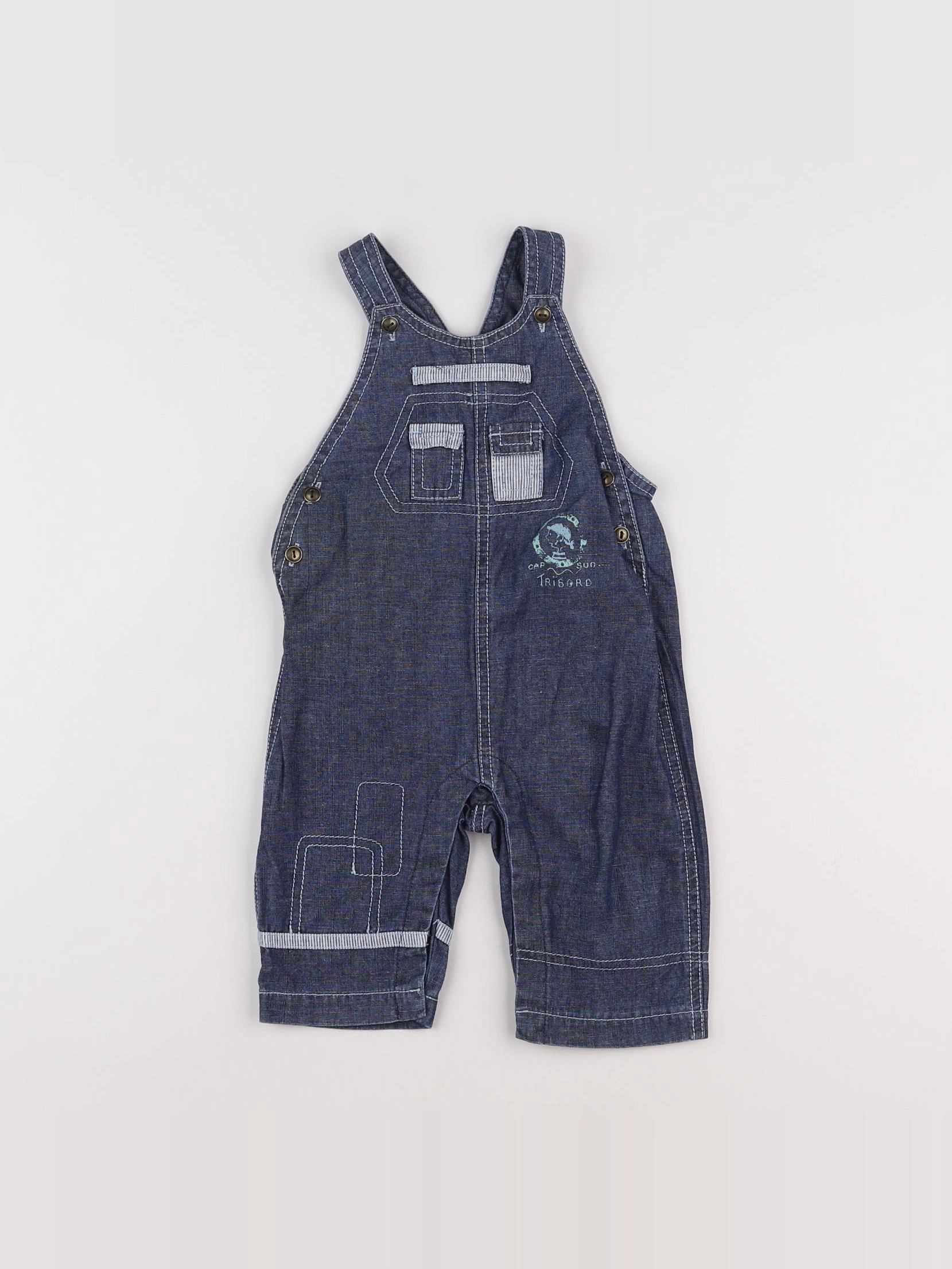 Natalys - salopette bleu - 6 mois