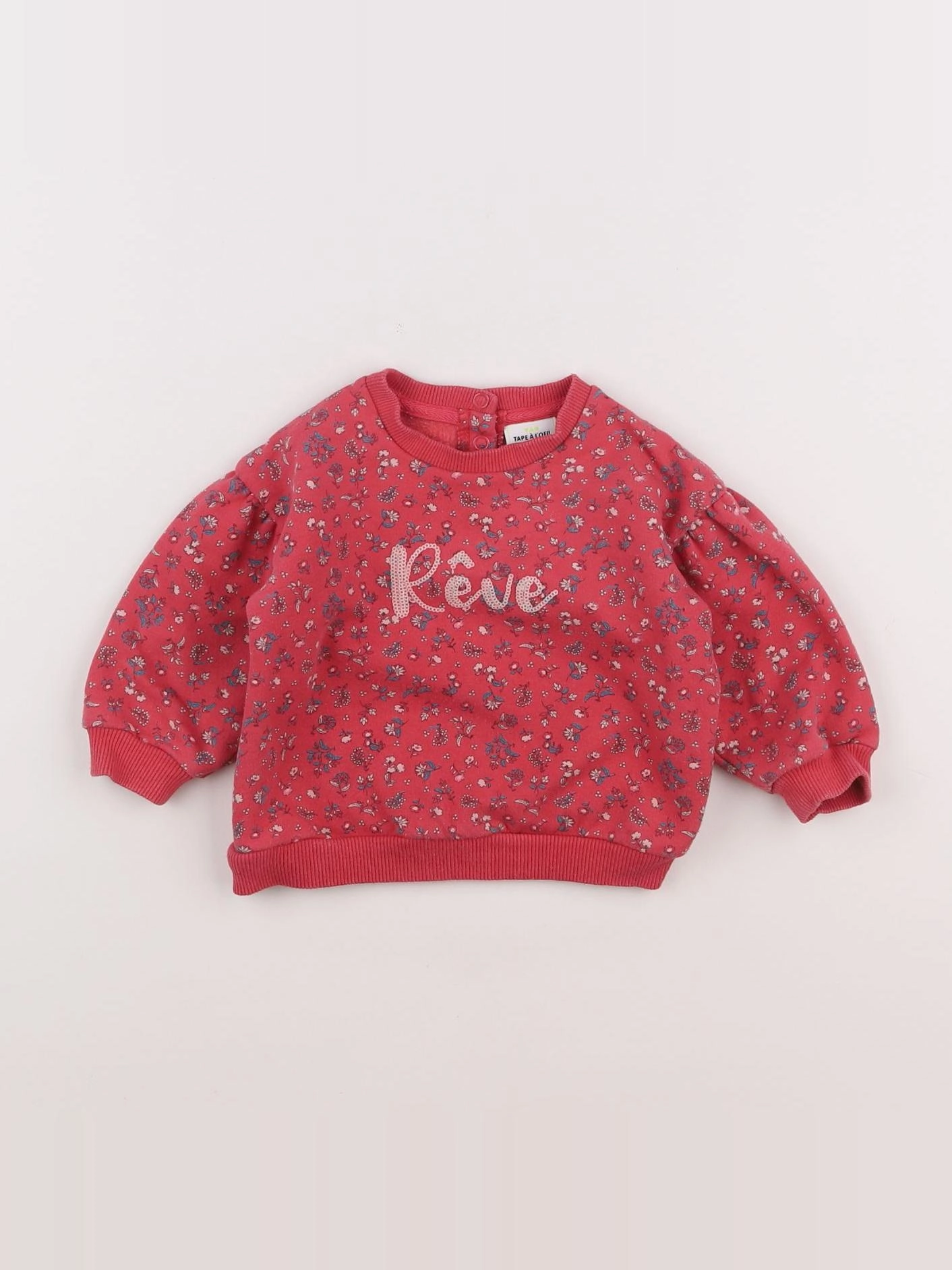 Tape à l'oeil - sweat rose - 12 mois