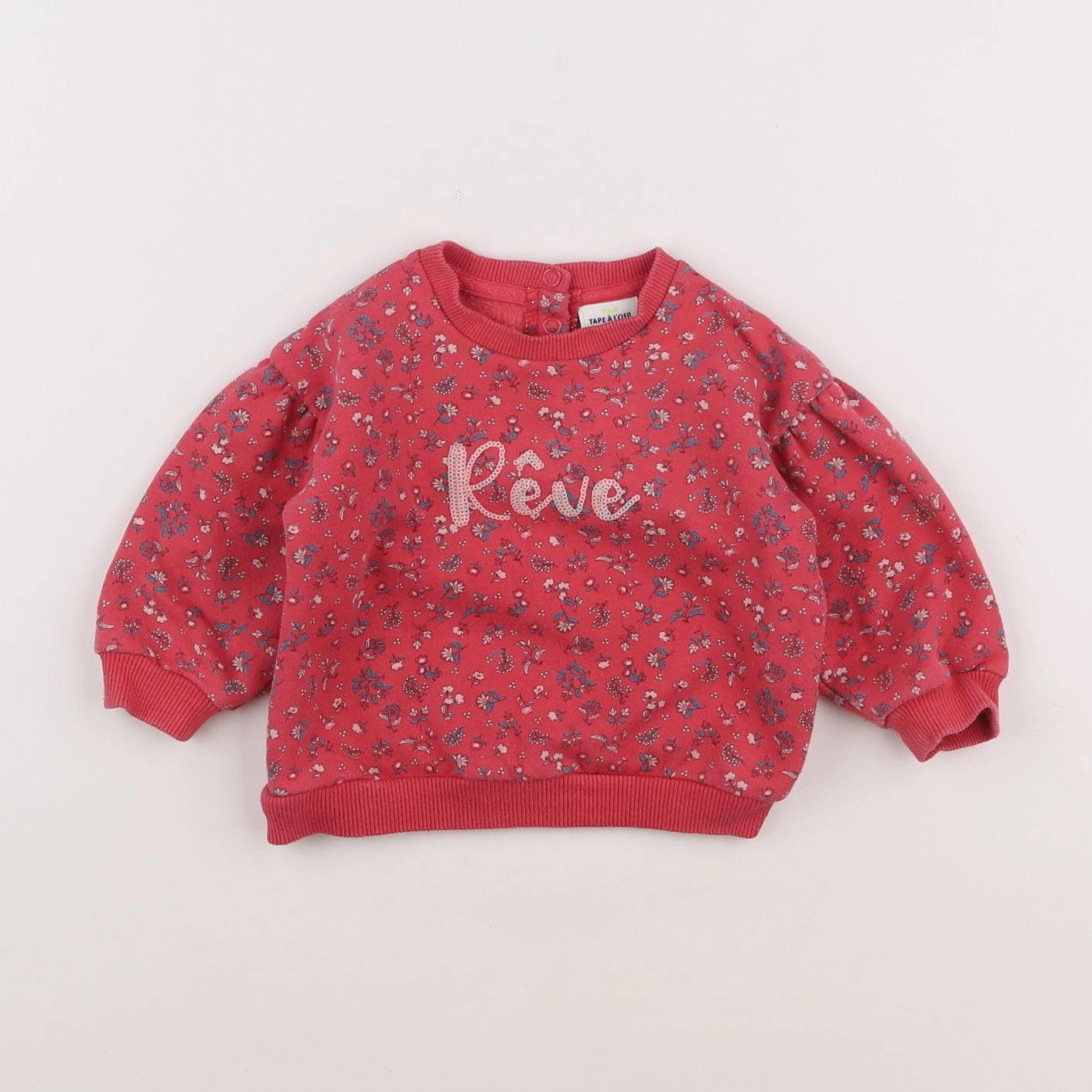 Tape à l'oeil - sweat rose - 12 mois