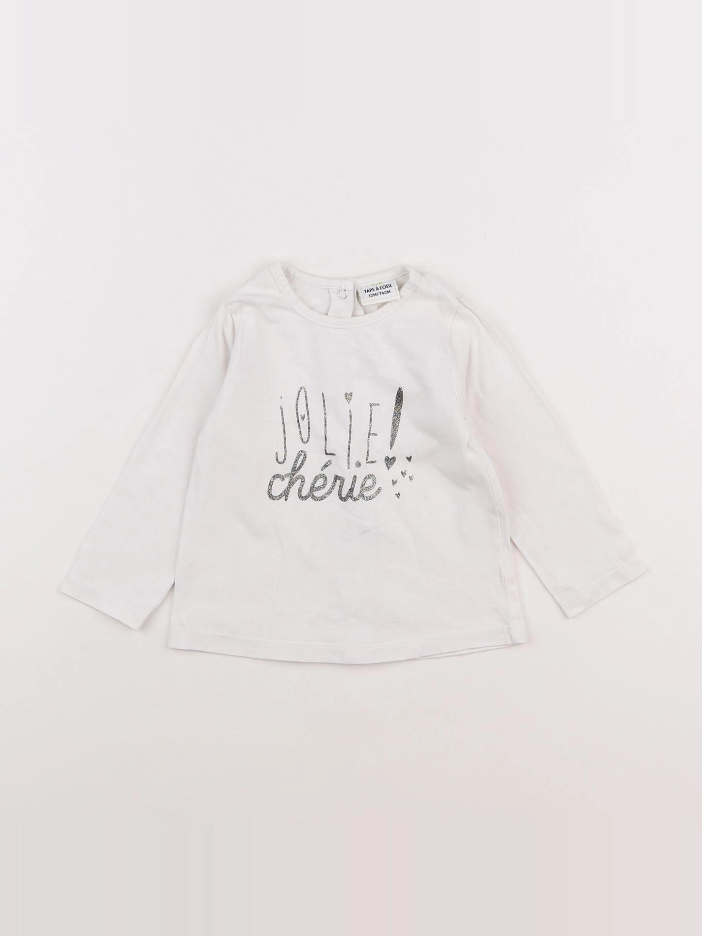 Tape à l'oeil - tee-shirt blanc - 12 mois