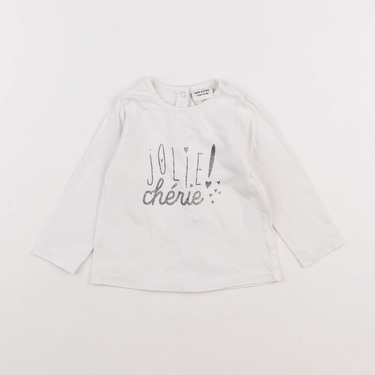 Tape à l'oeil - tee-shirt blanc - 12 mois