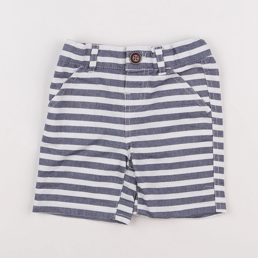 La Redoute - short blanc, bleu - 9 mois