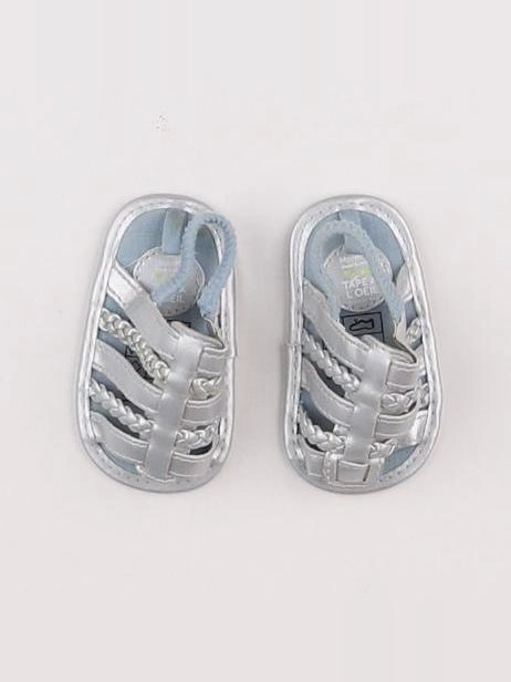 Tape à l'oeil - chaussons argent - 3/6 mois