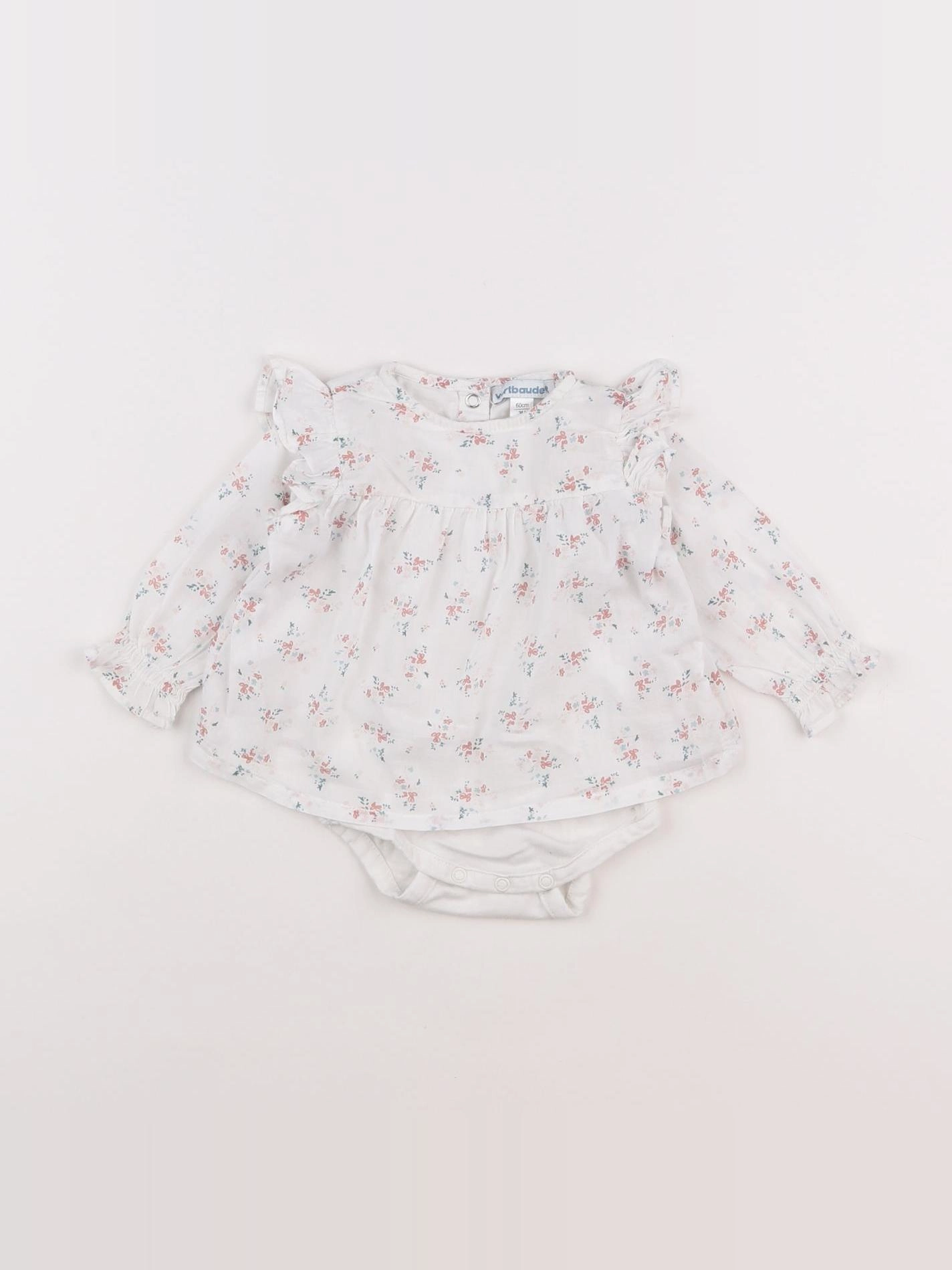 Vertbaudet - body blouse multicolore - 3 mois