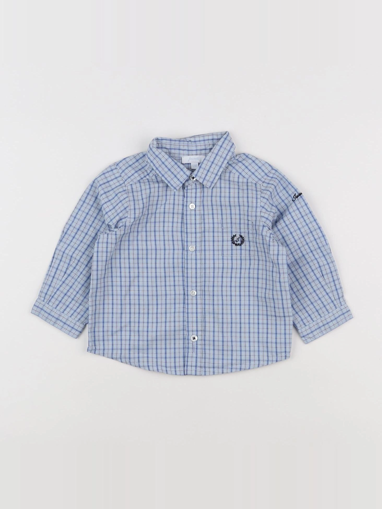 Jacadi - chemise blanc, bleu - 12 mois
