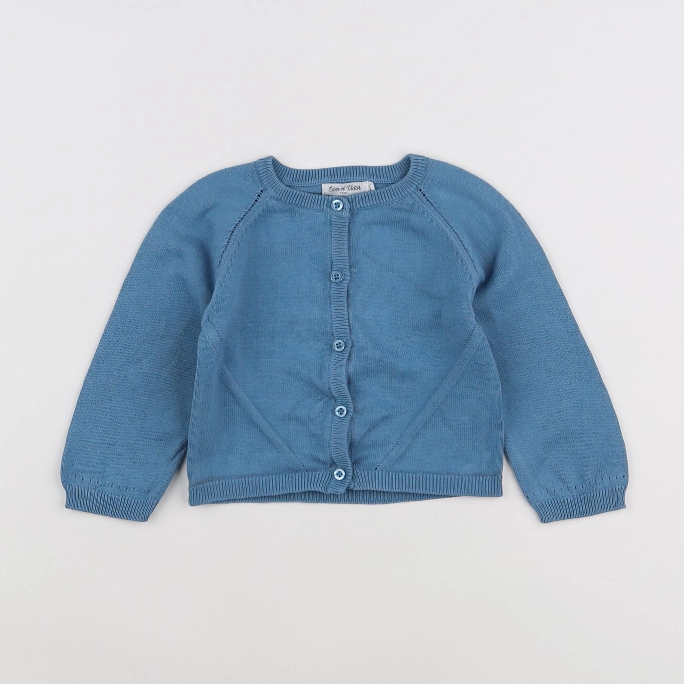 Eden & Victor - gilet bleu - 12 mois