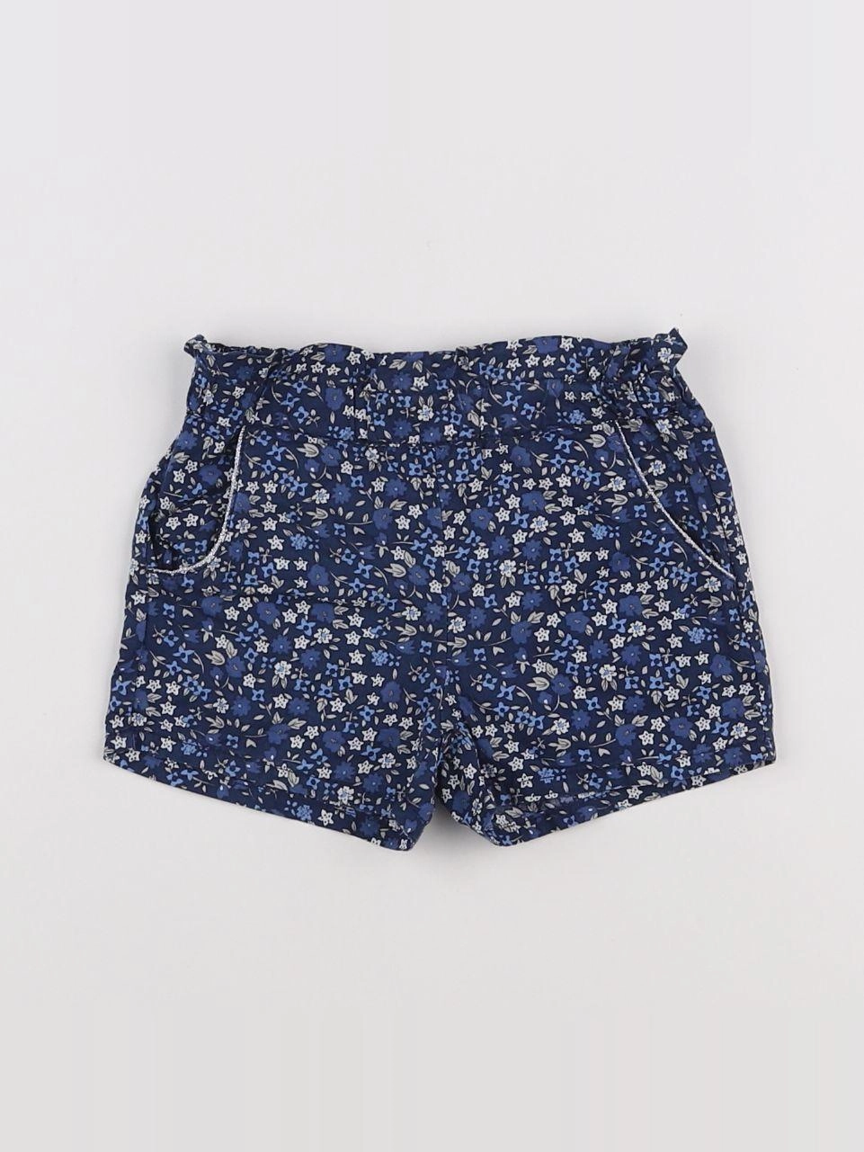 Eden & Victor - short bleu - 12 mois
