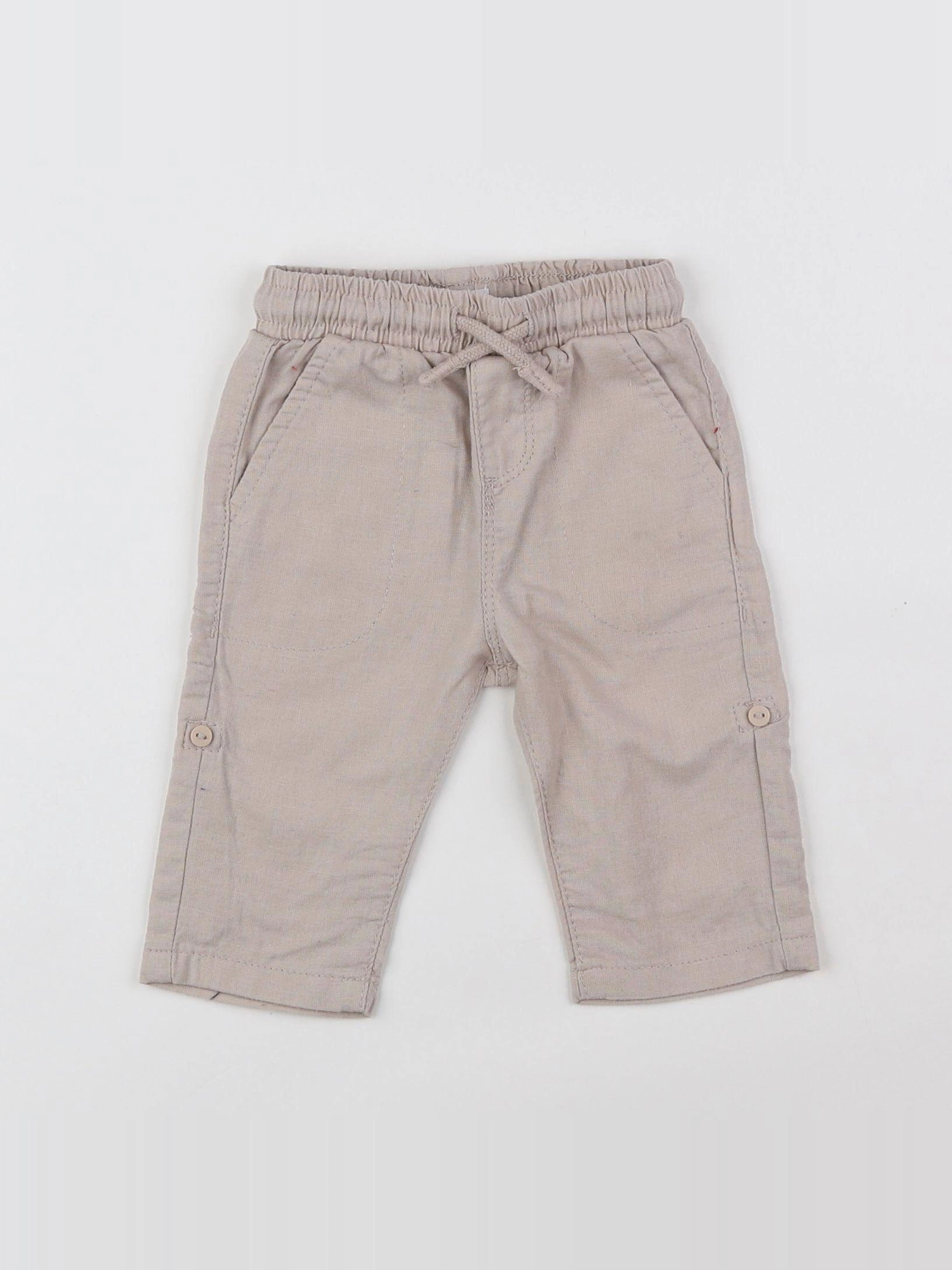 Vertbaudet - pantalon beige - 3 mois