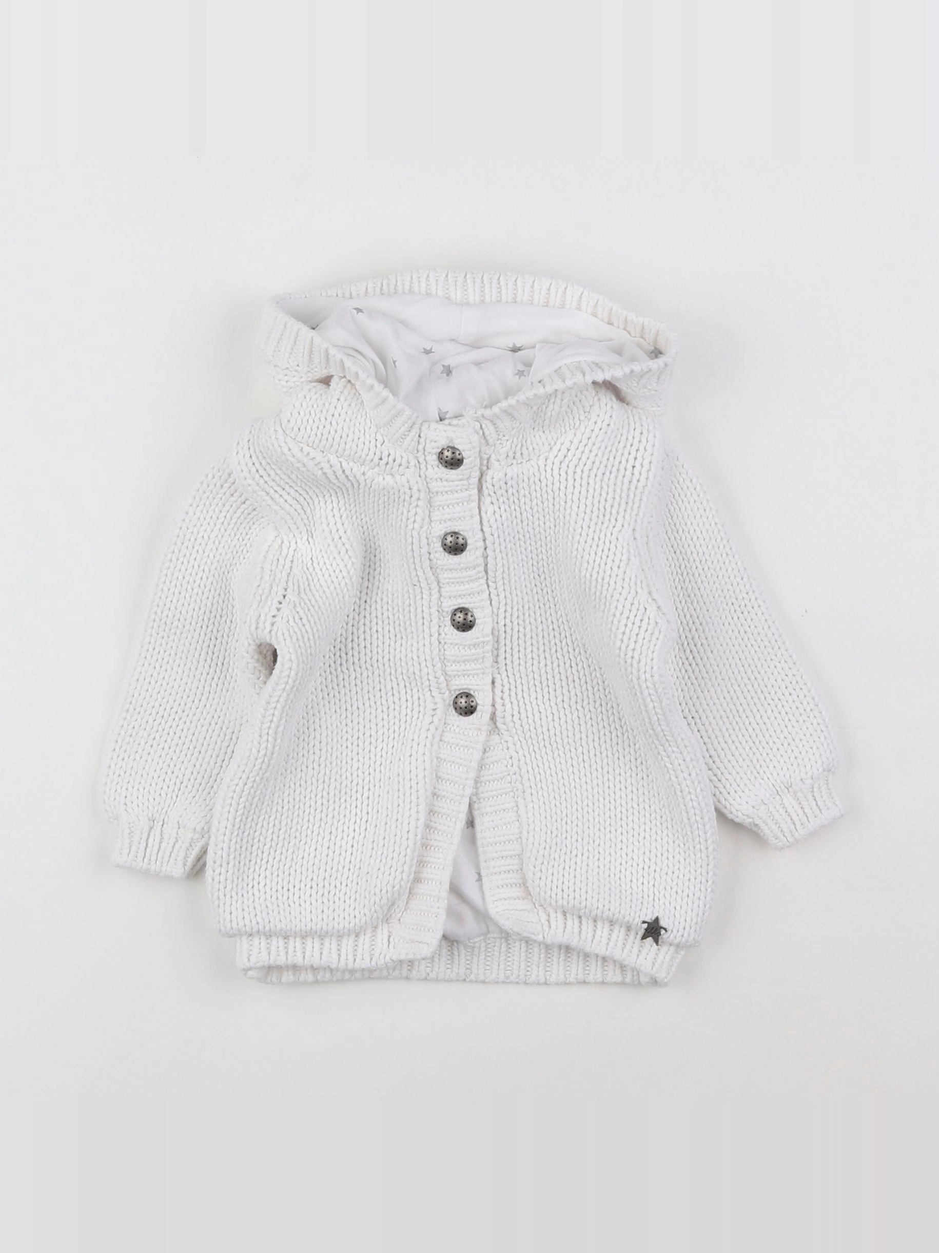 IKKS - gilet imprimé au dos blanc - 6 mois