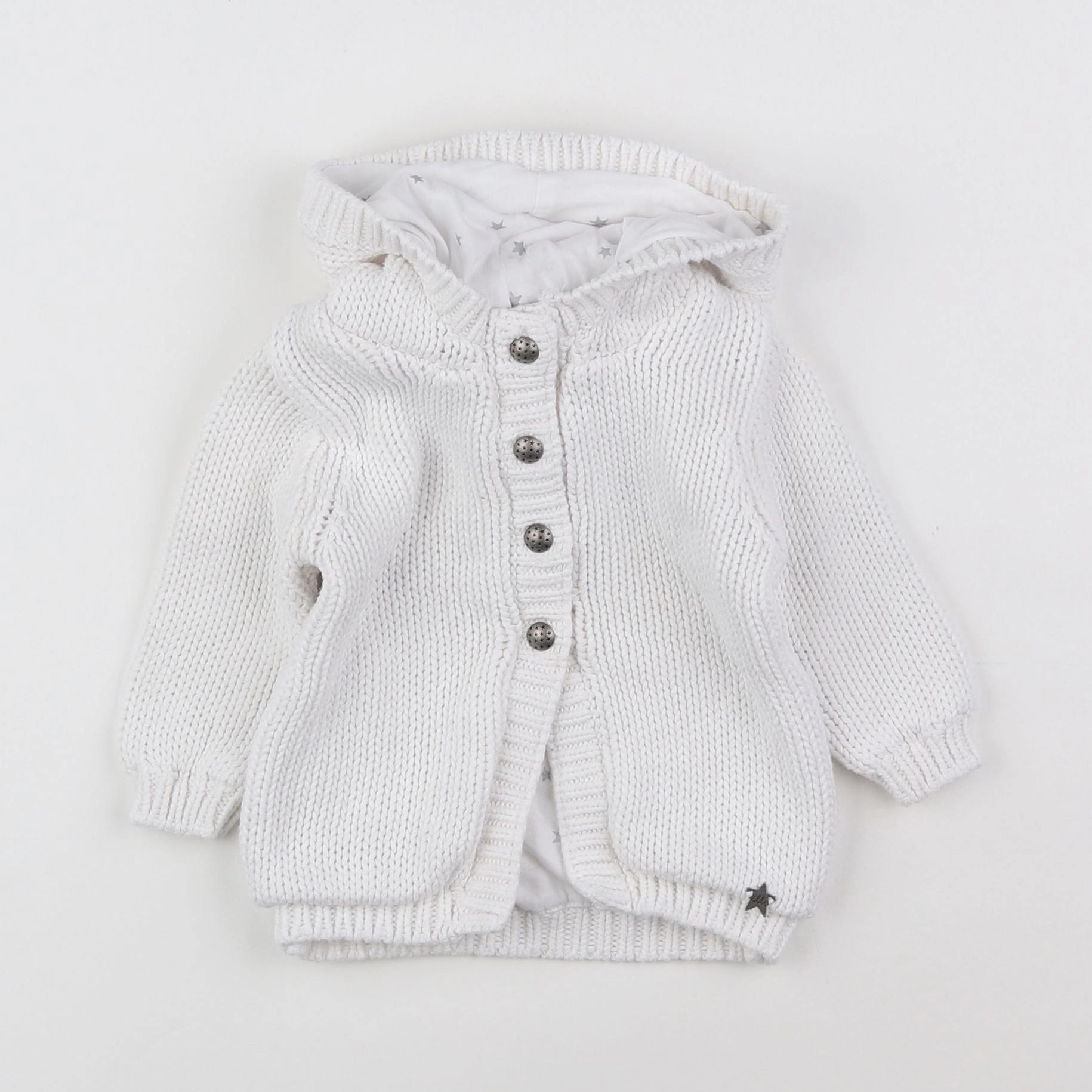 IKKS - gilet imprimé au dos blanc - 6 mois