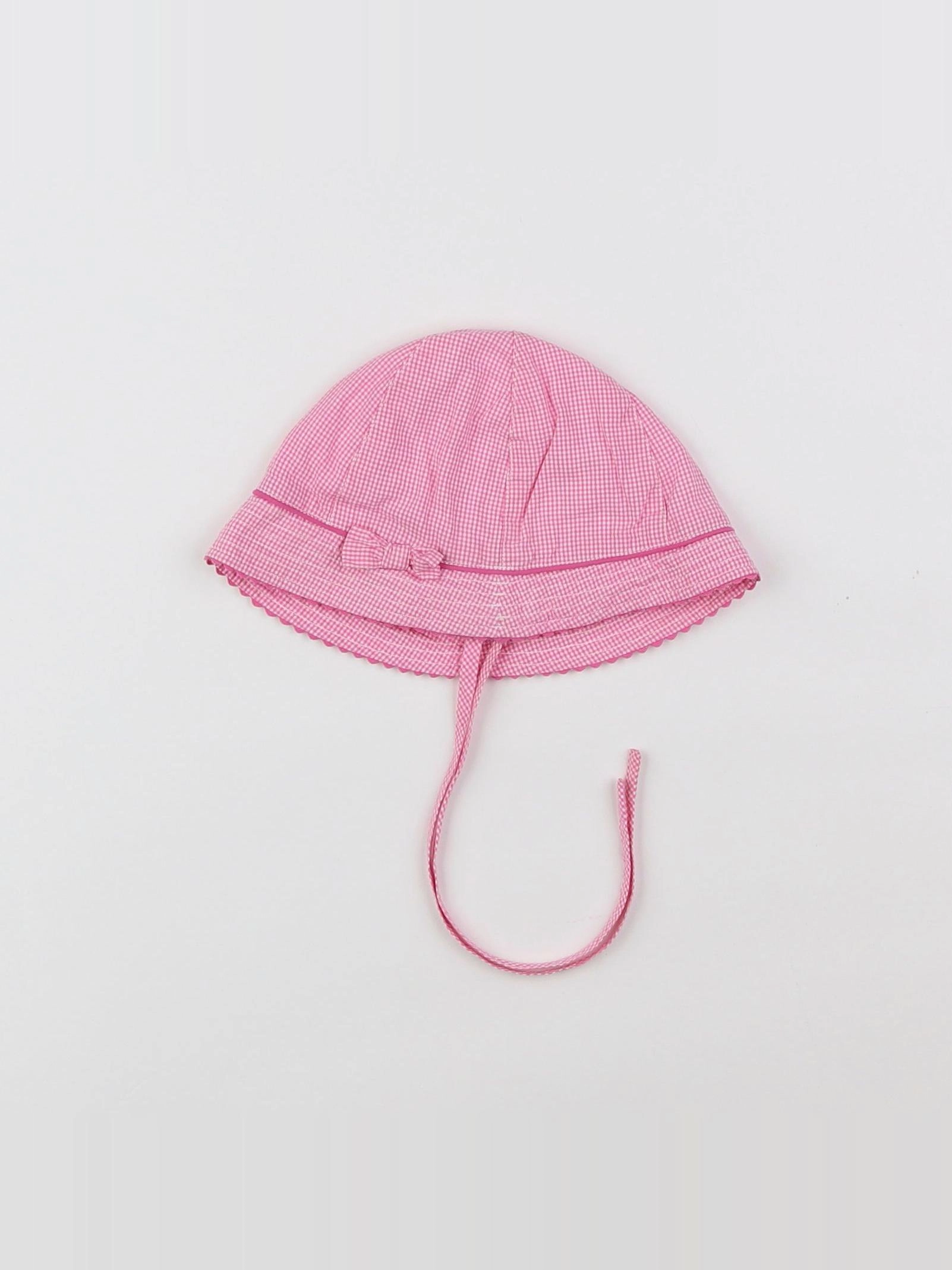Jacadi - chapeau blanc, rose - 12 mois